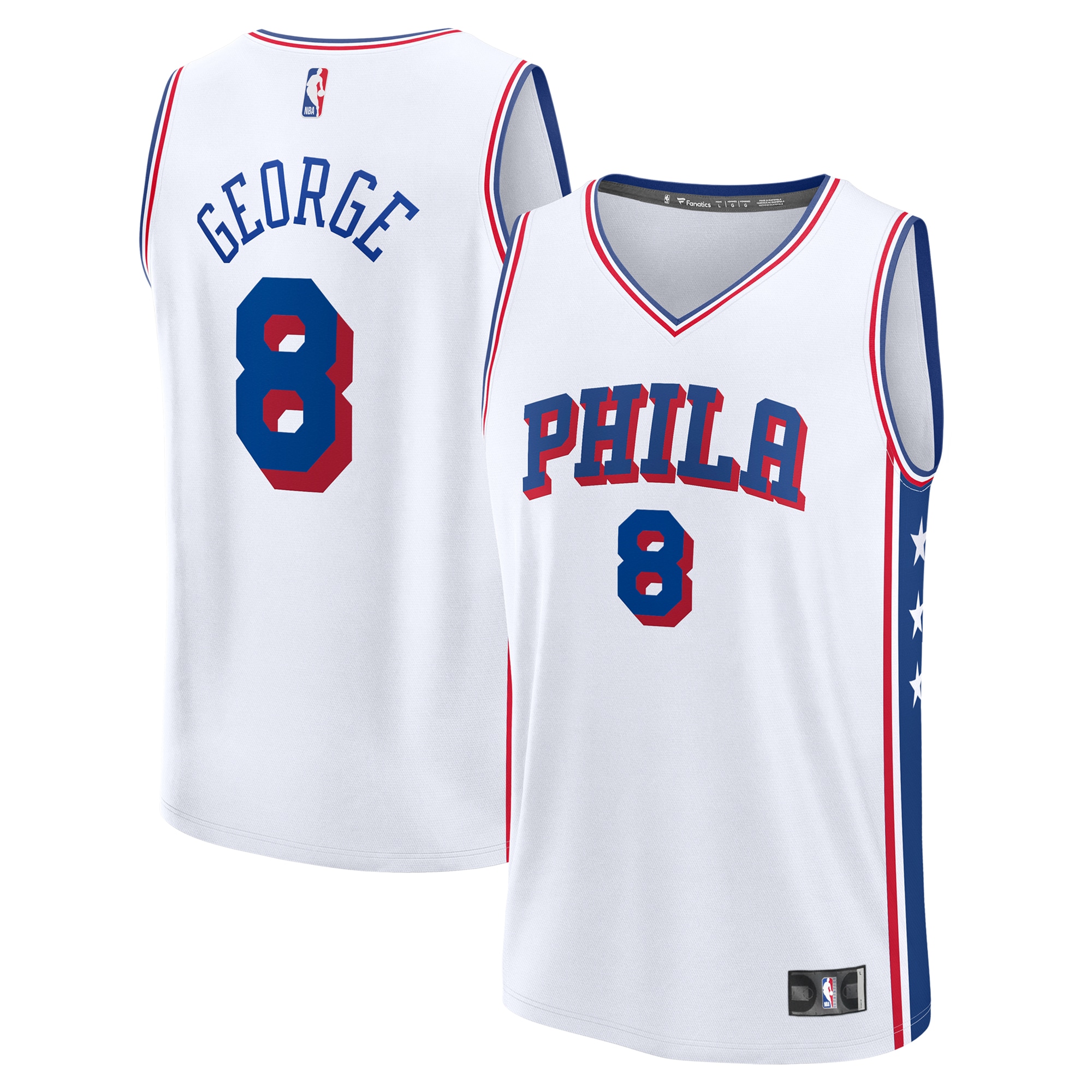 Paul George Philadelphia 76ers Fanatics Youth Fast Break Player Jersey - Association Edition - White
