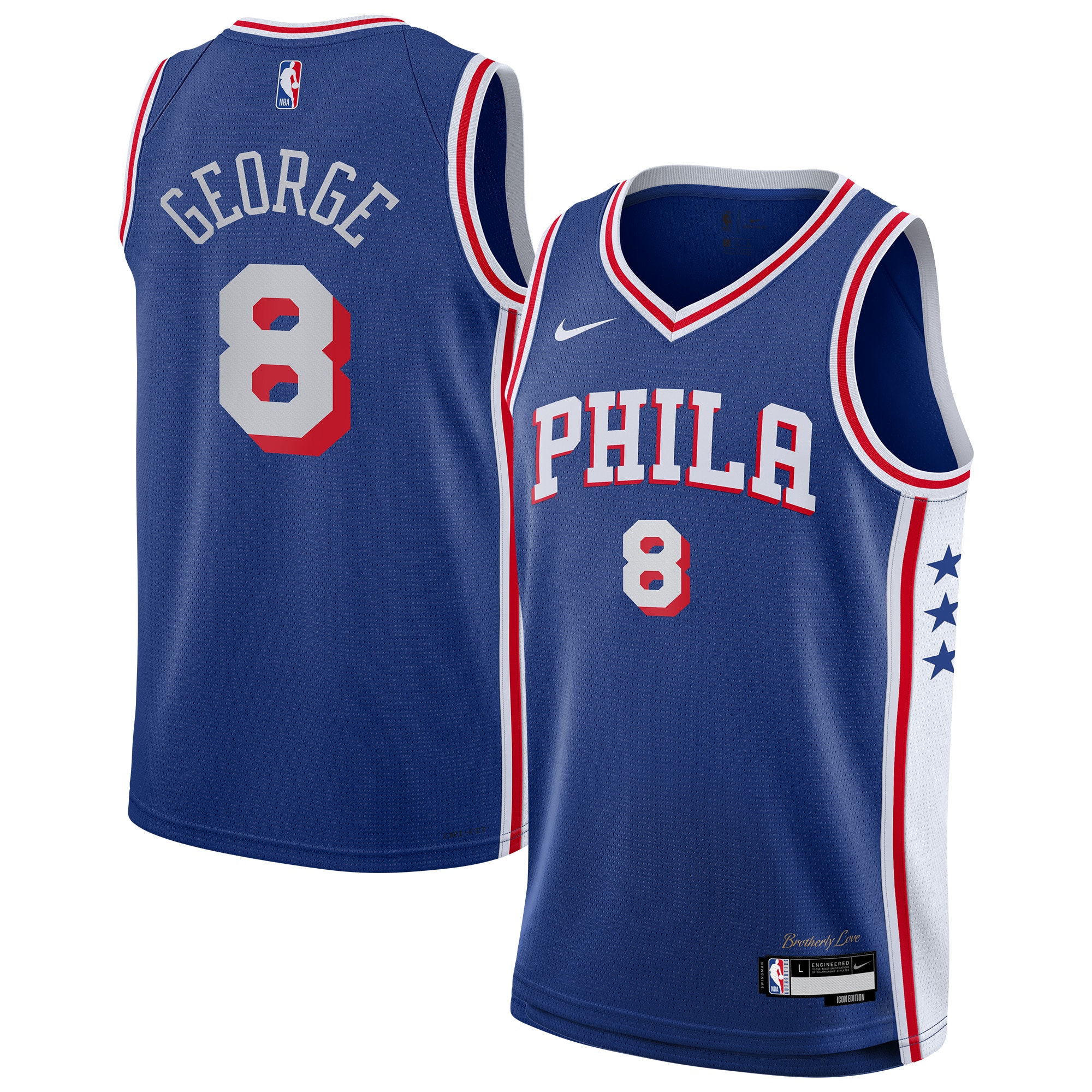 Paul George Philadelphia 76ers Youth Swingman Jersey - Icon Edition - Royal
