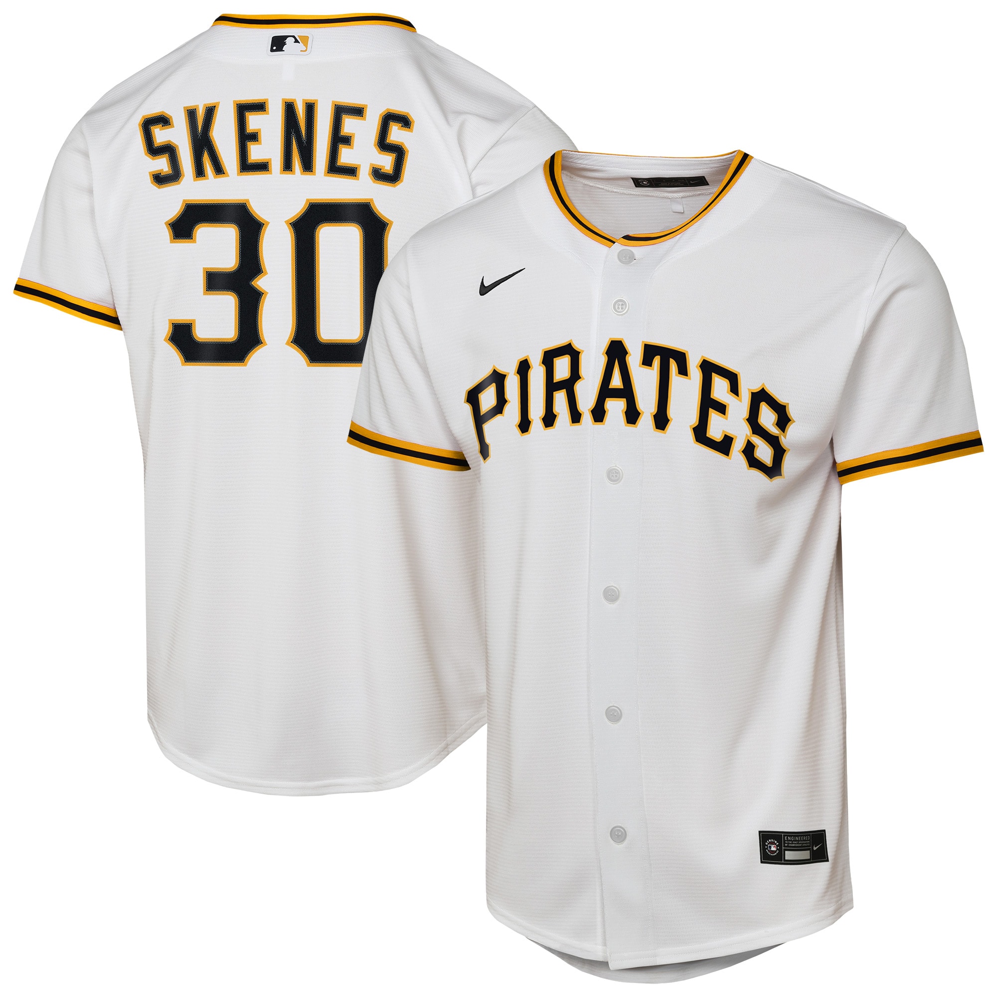Paul Skenes Pittsburgh Pirates Youth Home Player Jersey - White