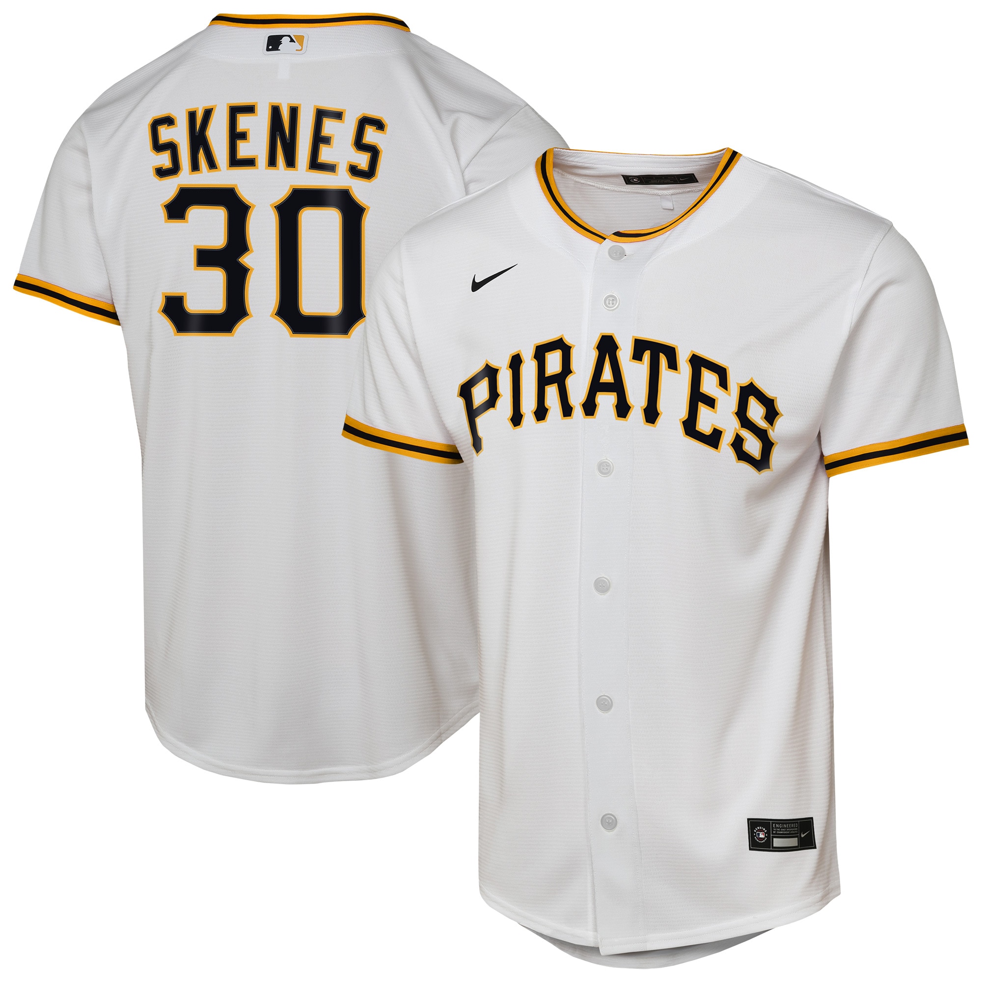 Paul Skenes Pittsburgh Pirates Youth Home Player Jersey - White