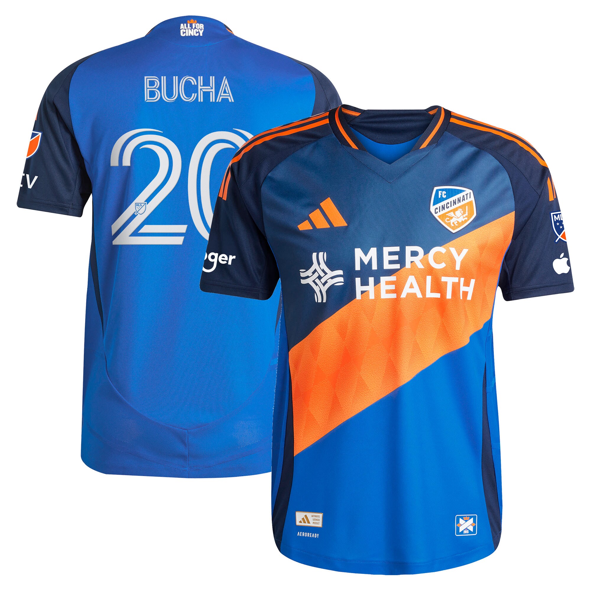 Pavel Bucha FC Cincinnati 2025 Orange and Blue Legacy Kit On-Field Jersey - Blue