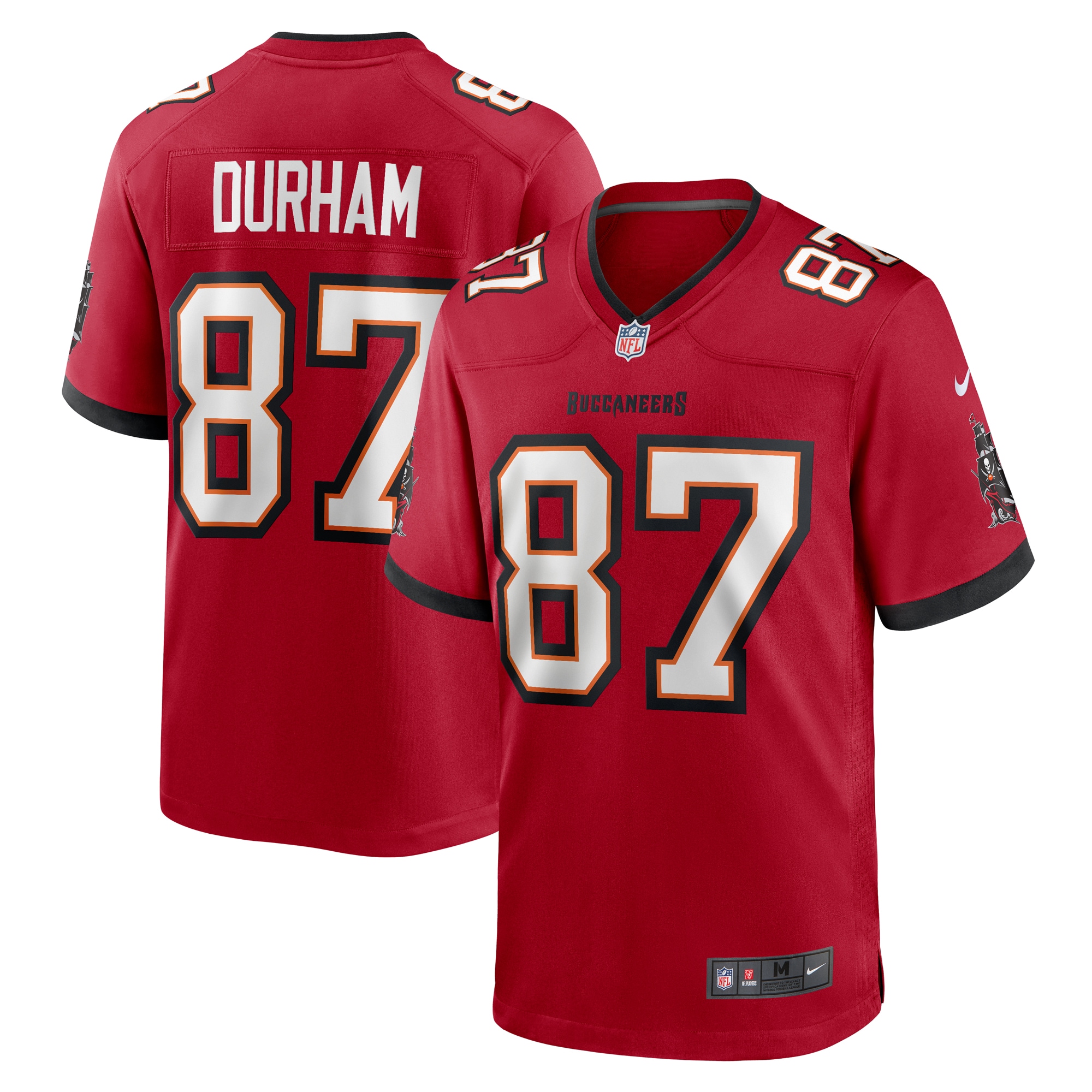 Payne Durham Tampa Bay Buccaneers Game Jersey - Red