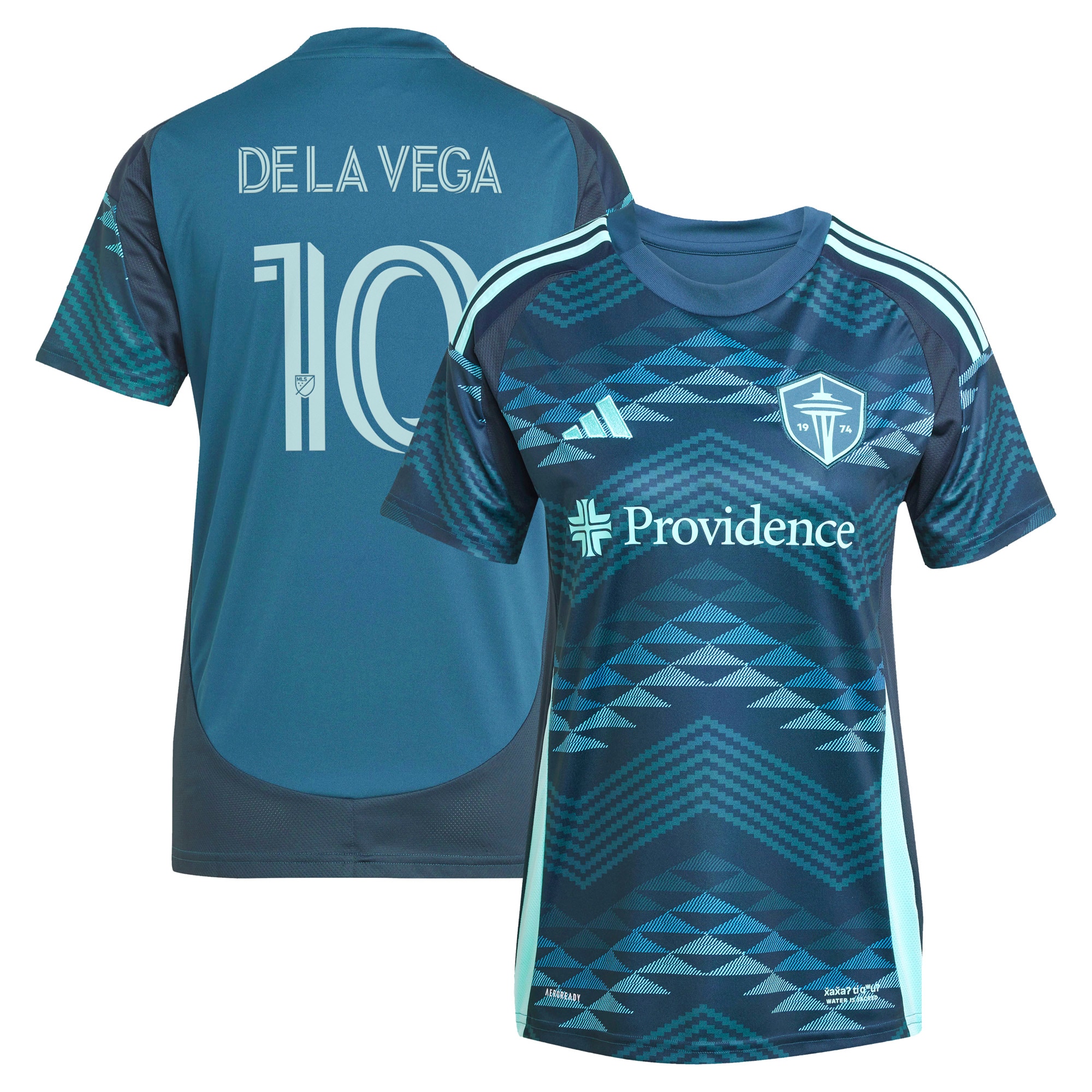 Pedro de la Vega Seattle Sounders FC Women's 2025 The Salish Sea Kit Player Jersey - Blue
