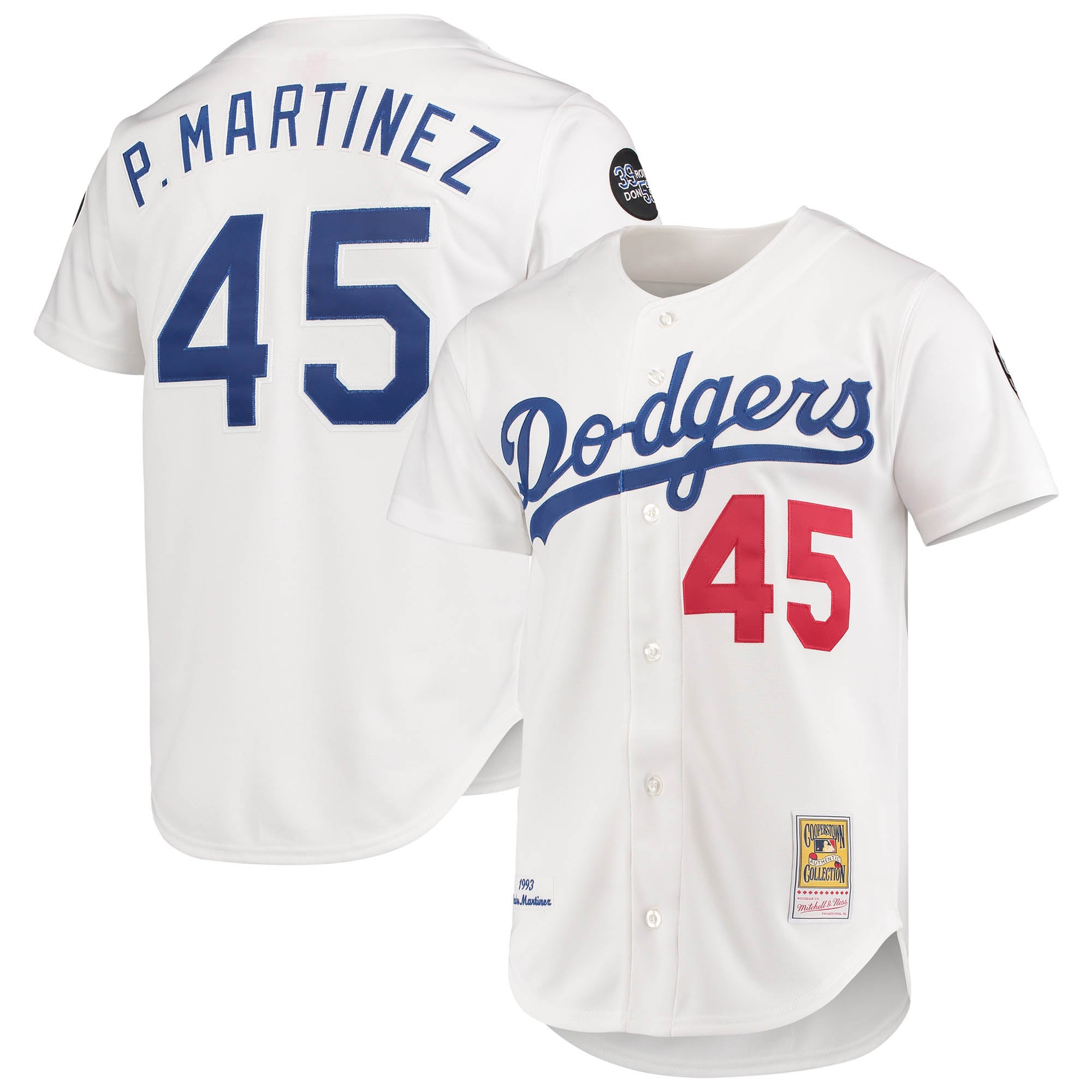 Pedro Martinez Los Angeles Dodgers 1993 Cooperstown Collection Home Jersey - White