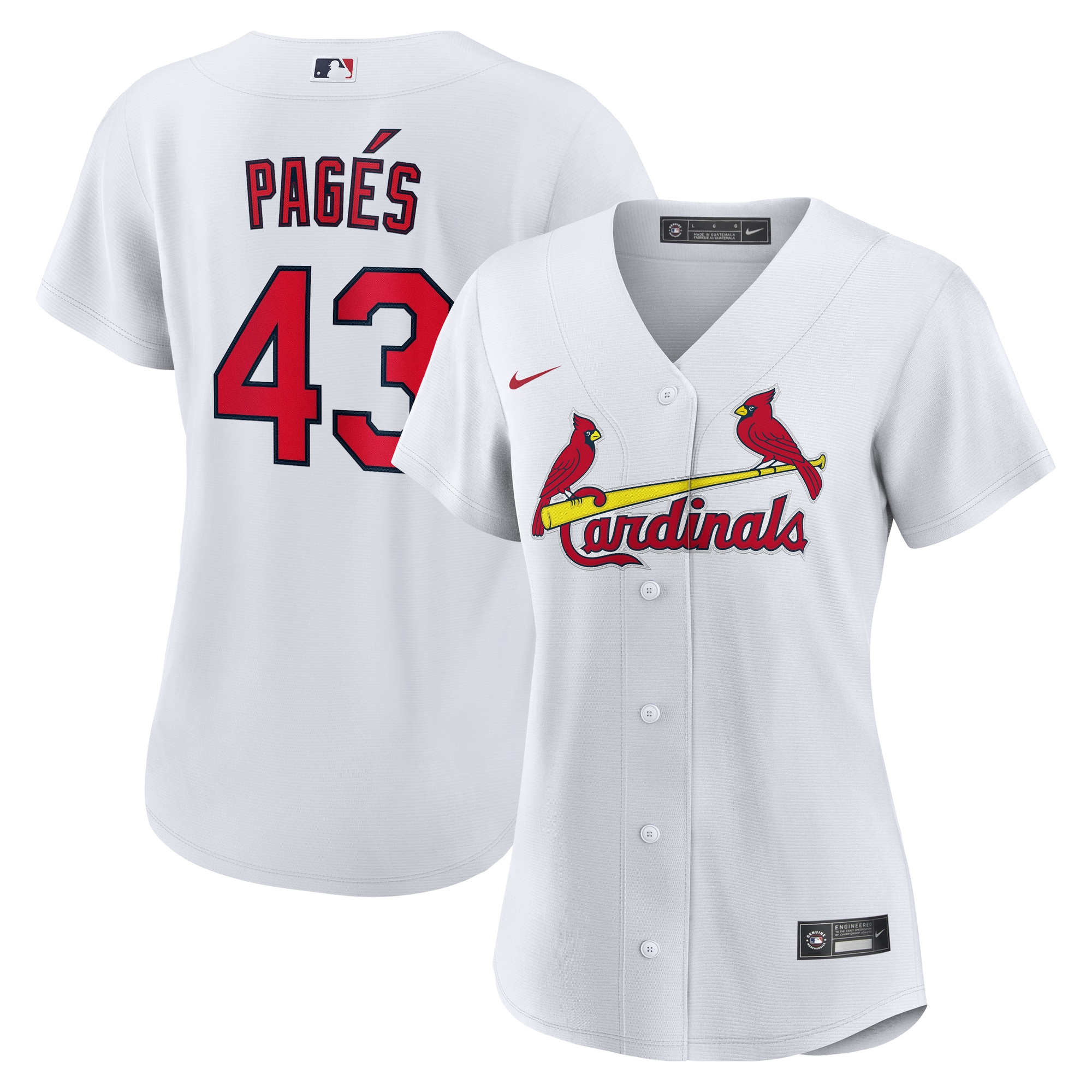Pedro Pagés St. Louis Cardinals Women's Home Jersey - White