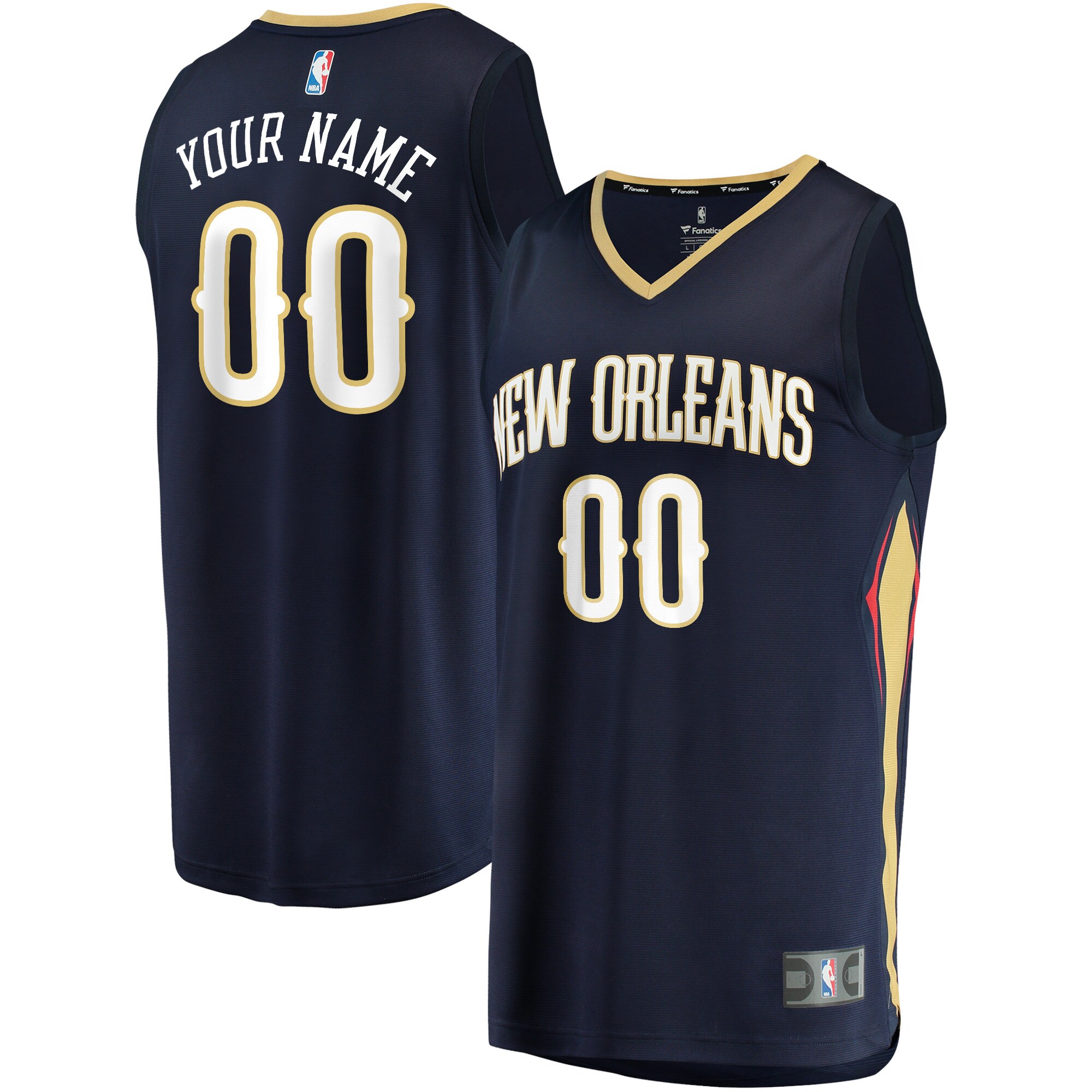 Pelicans Navy Custom Jersey - Fanatics - Personalized Style