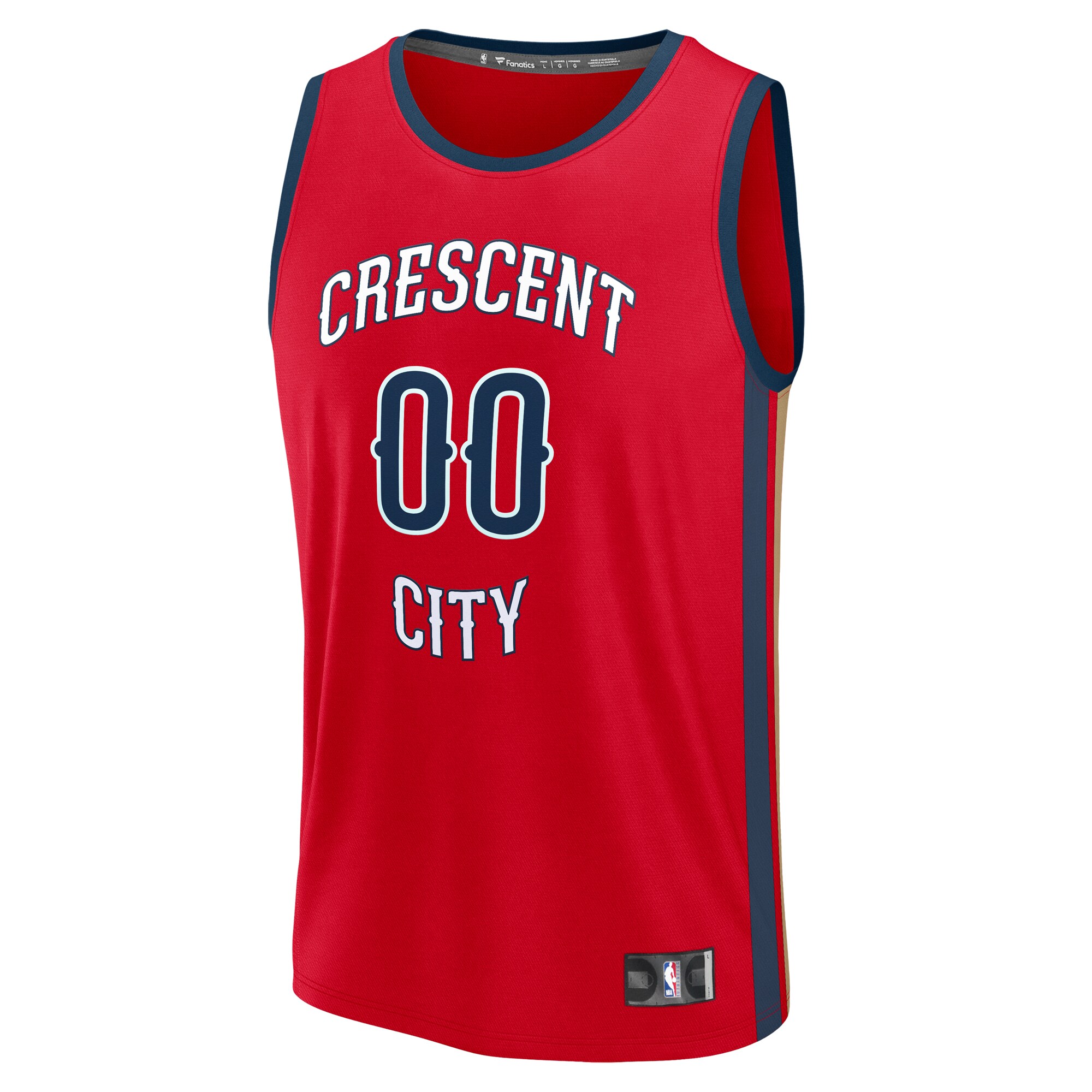 Alternative view of Pelicans Red Crescent Jersey - Fanatics Pelicans Red Jersey - Crescent