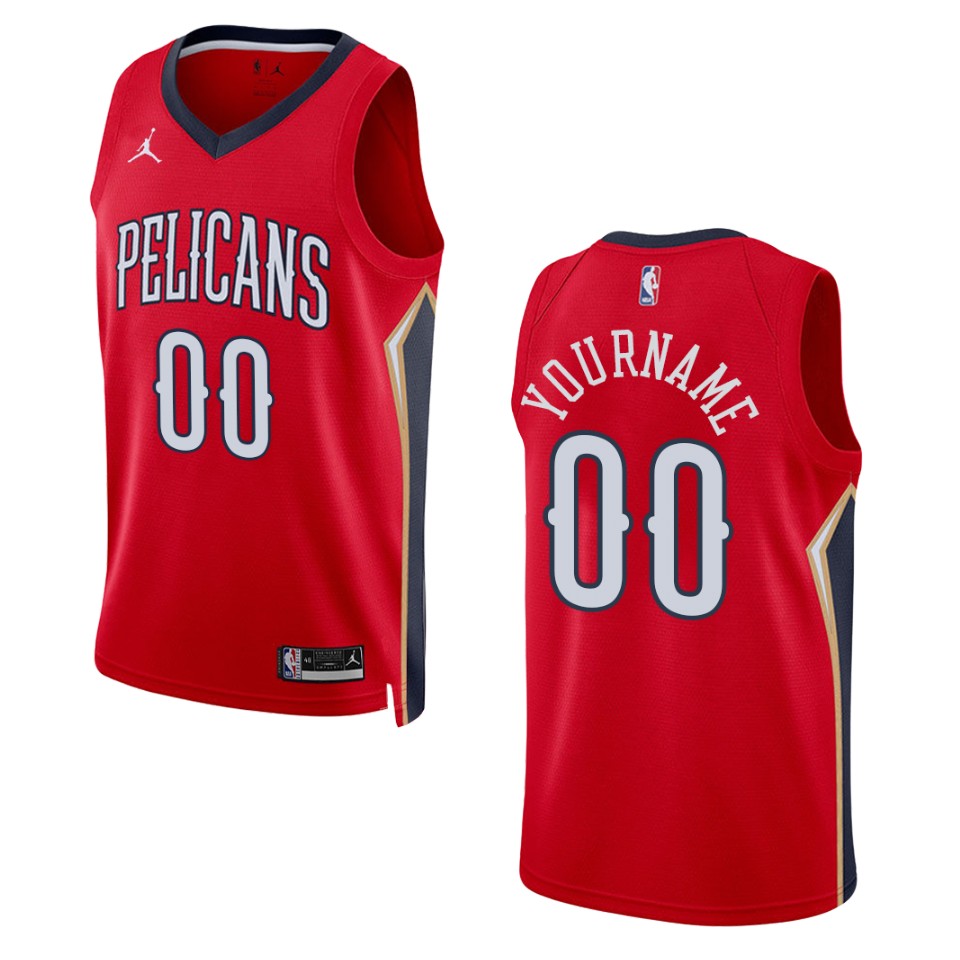 Pelicans Red Custom Jersey nike - Pelicans Red Custom Jersey - Nike
