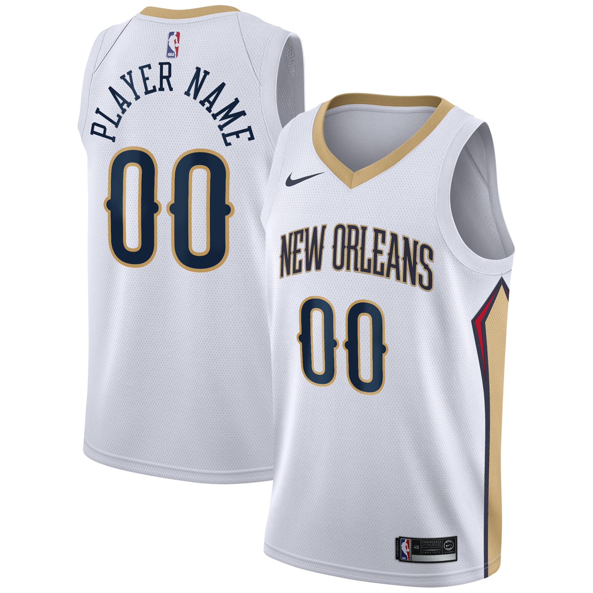 Pelicans White Custom Jersey nike - Nike Pelicans White Jersey