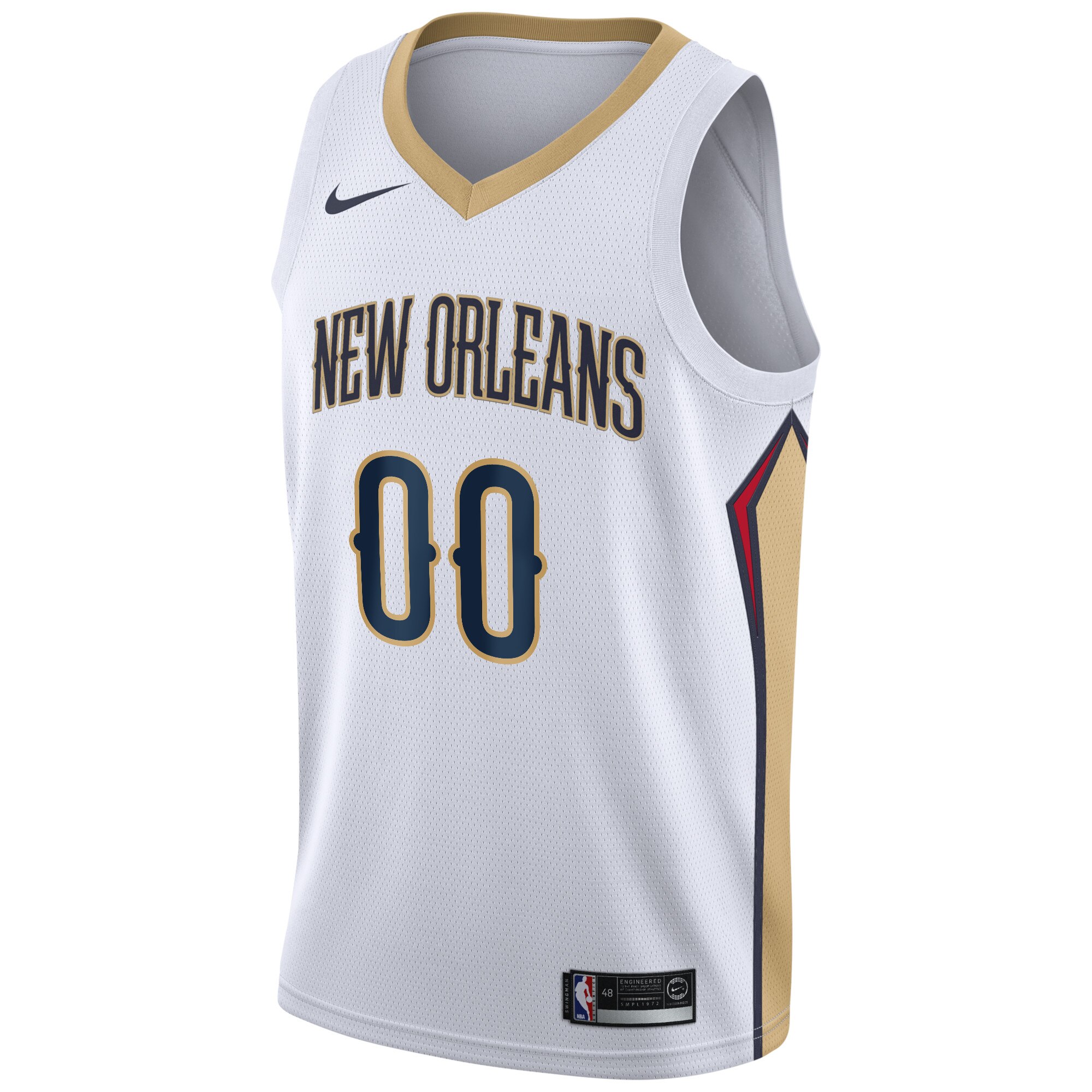 Alternative view of Pelicans White Custom Jersey nike - Nike Pelicans White Jersey