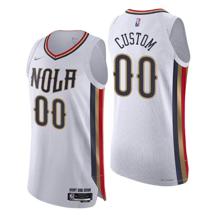 Pelicans White Jersey NOLA - Nike Pelicans White Jersey - Custom NOLA