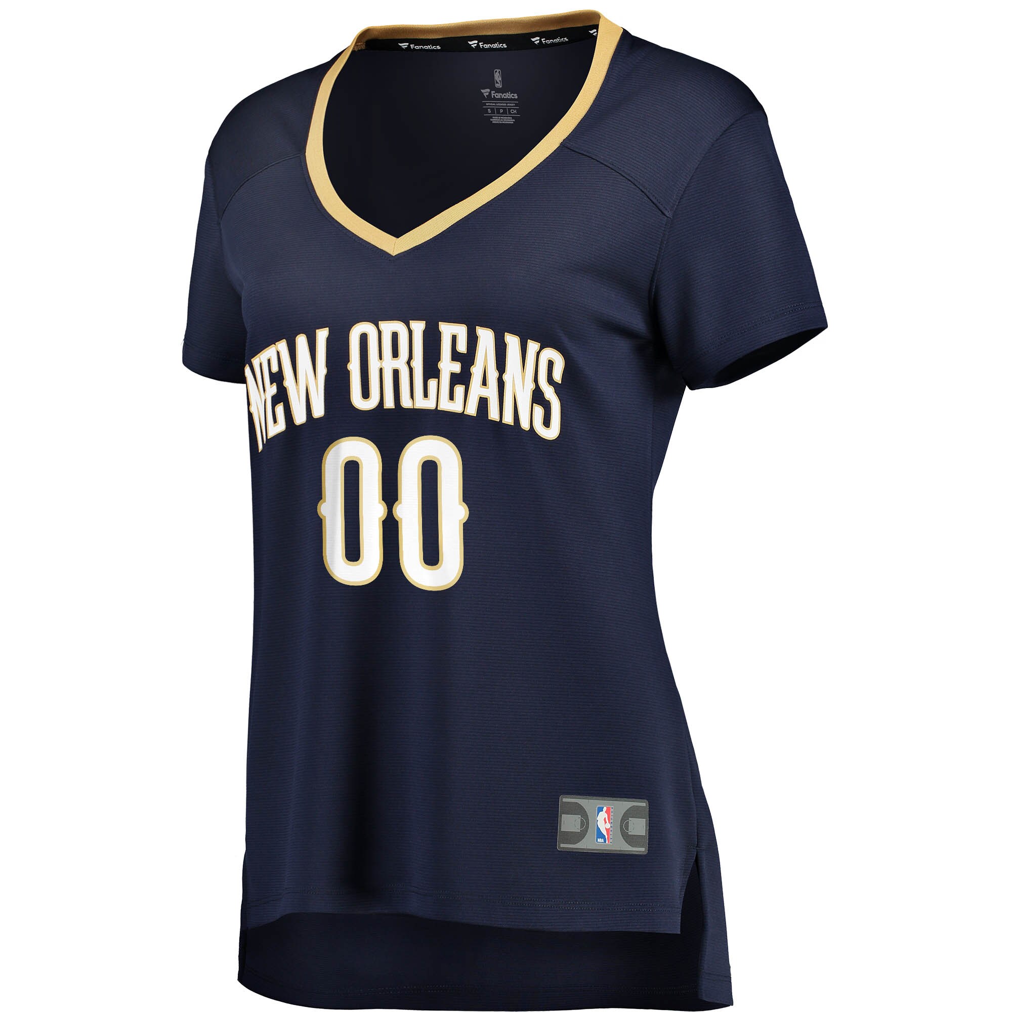 Alternative view of Pelicans Women’s Navy Jersey - Fanatics - Custom Replica