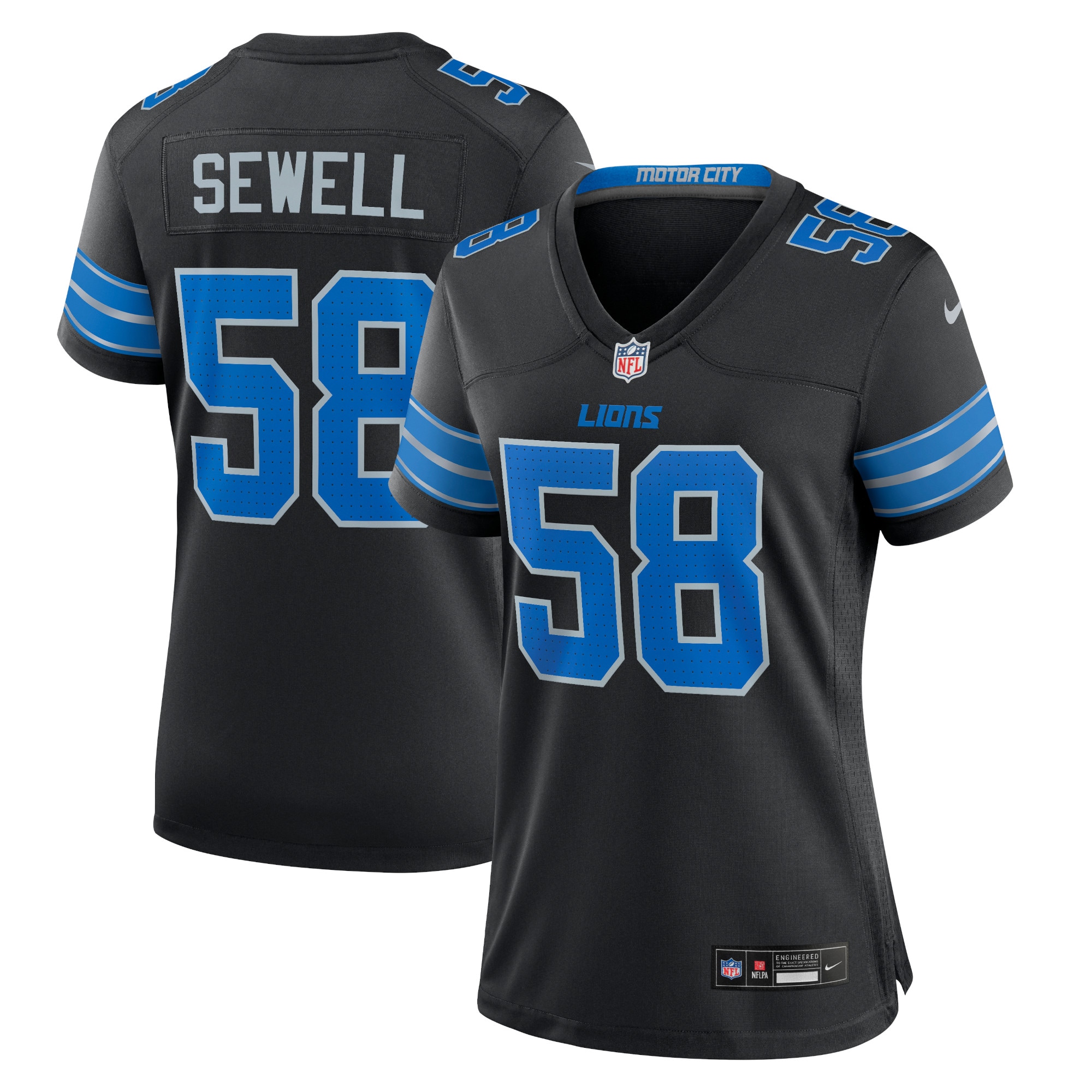 Penei Sewell Detroit Lions Women's 2nd Alternate Game Jersey