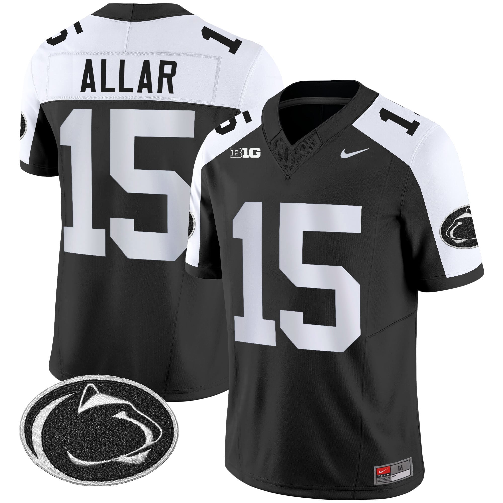 Penn State #15 Black Jersey - Nike Penn State Nittany Lions #15 Black