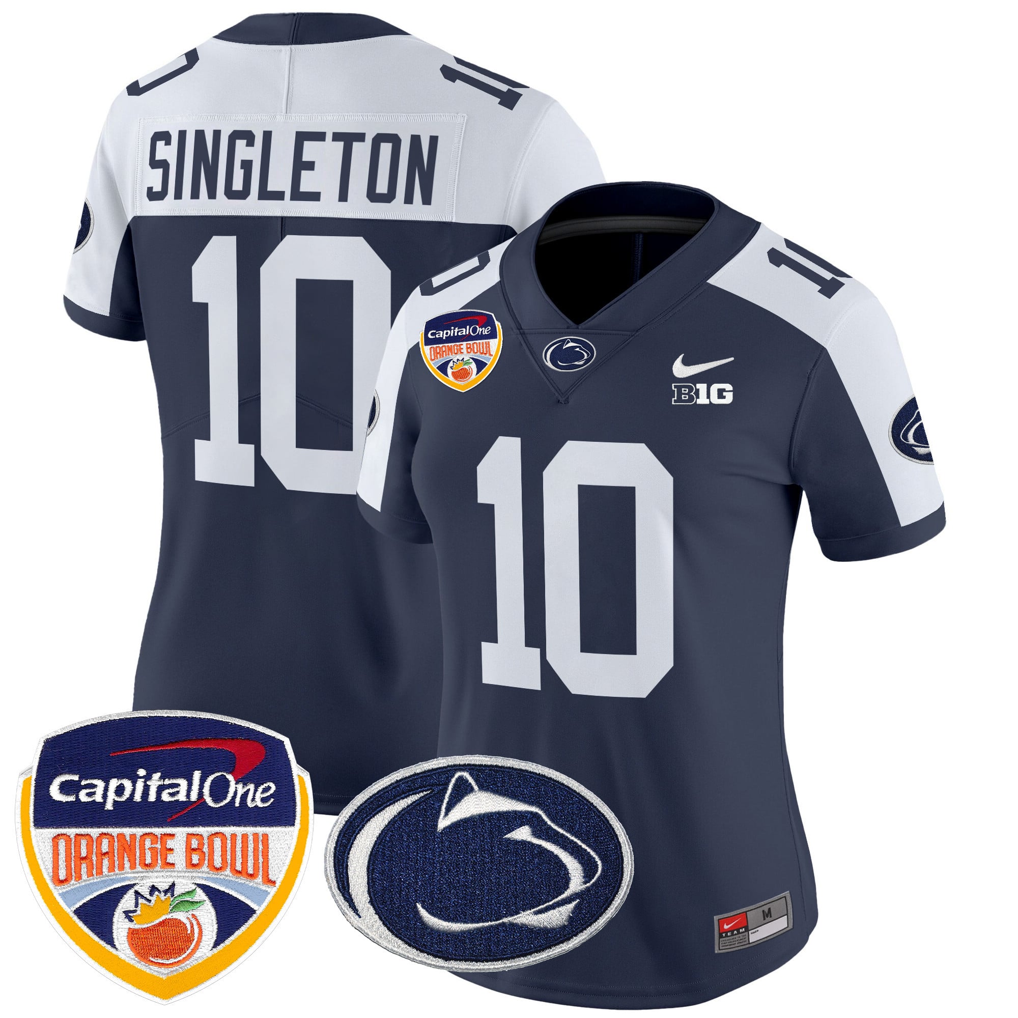 Alternative view of Penn State Allar #15 Jersey - Nike - Navy Orange Bowl