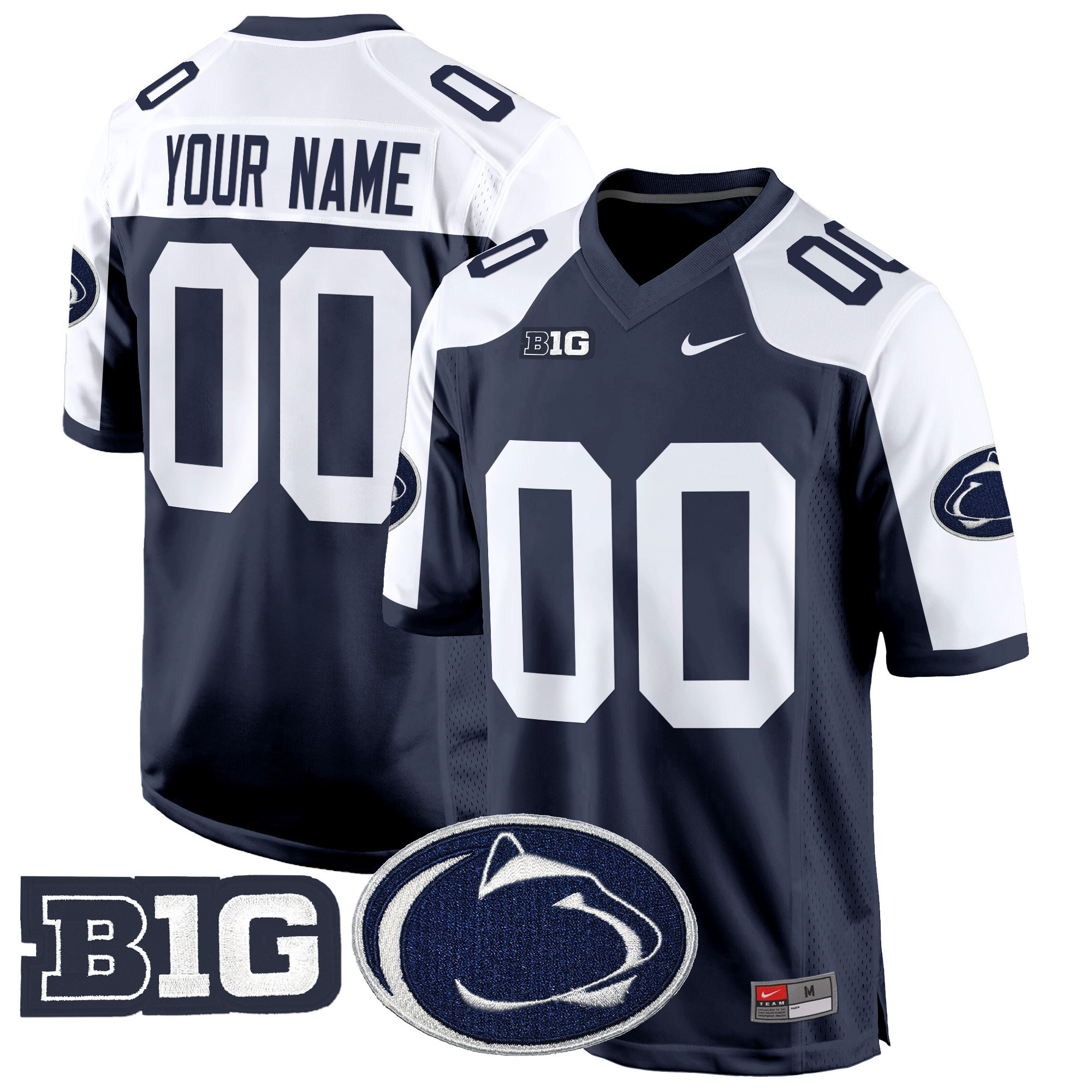 Alternative view of Penn State Black Jersey - Nike Penn State Nittany Lions Black Jersey