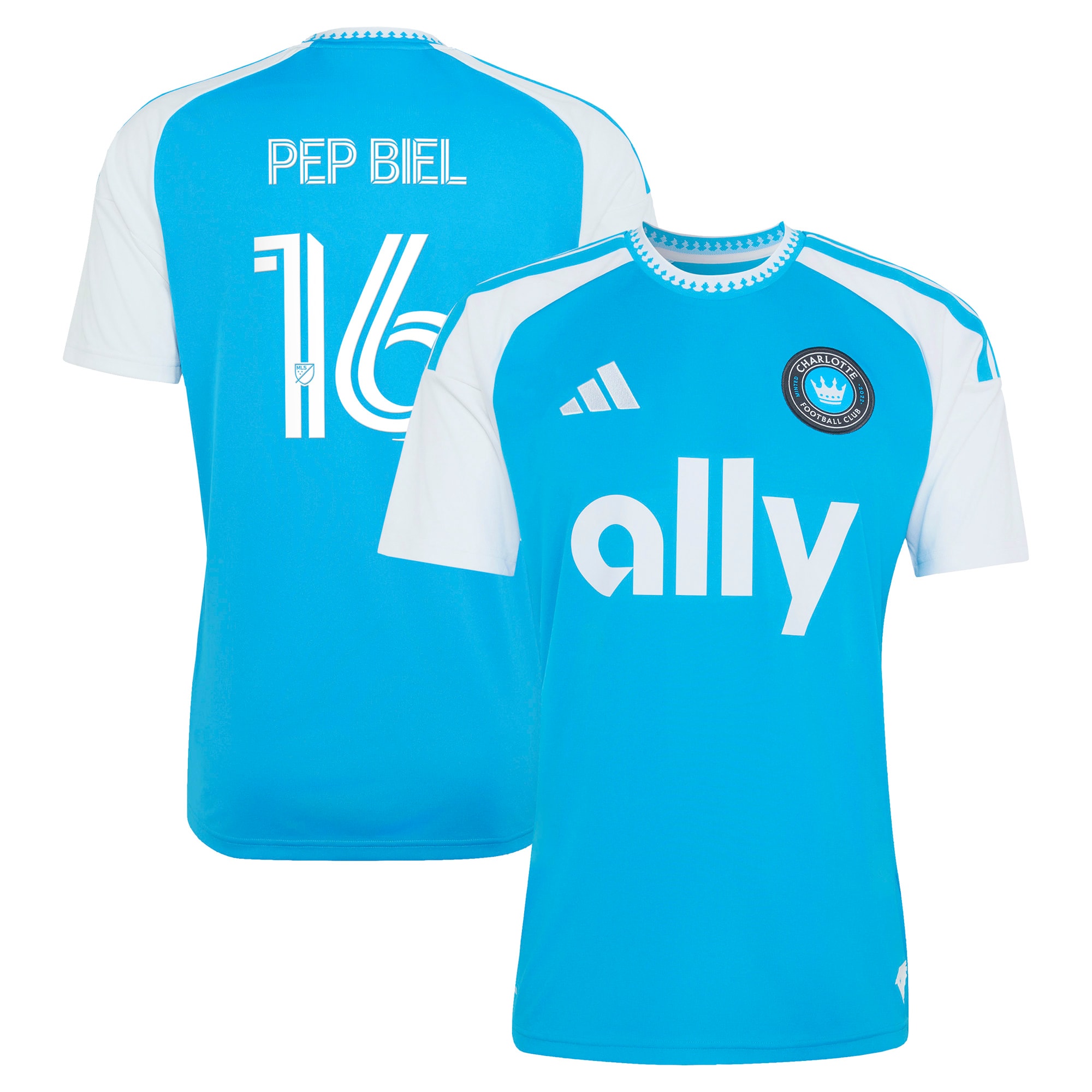 Pep Biel Charlotte FC 2026 Carolina Kit: Crowns Up Jersey - Blue