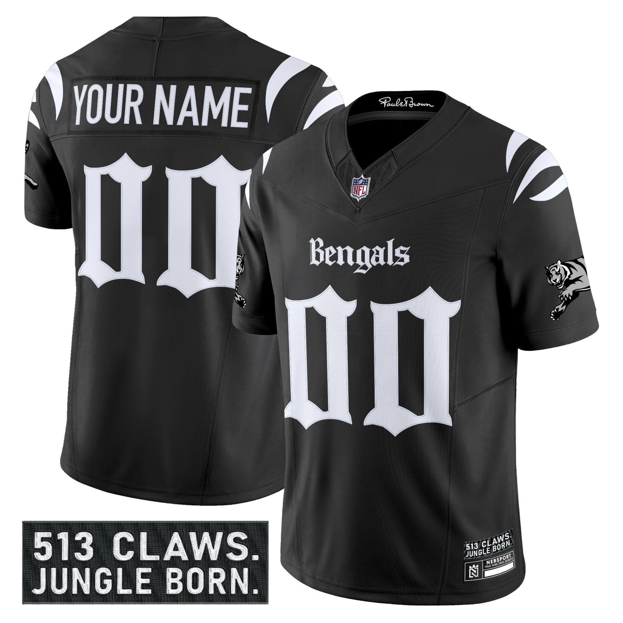 personalize Bengals Black Custom Jersey - Bengals Black Custom Jersey