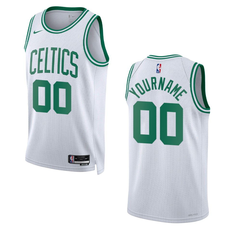 personalize Nike Celtics White Custom Jersey - Nike Celtics White