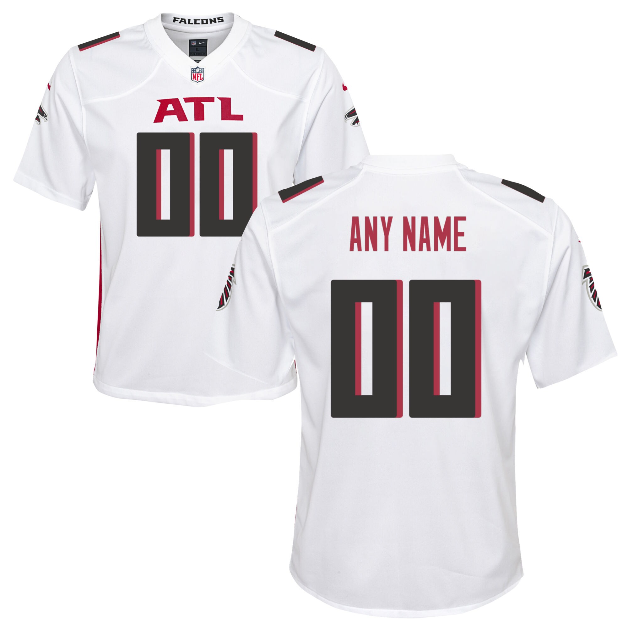personalize Nike Falcons White Custom Jersey - Nike Falcons White 2