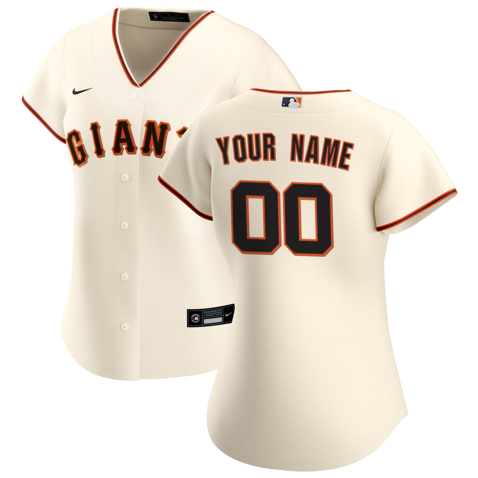 personalize Nike Giants Cream Custom Jersey - Nike Giants Cream Custom