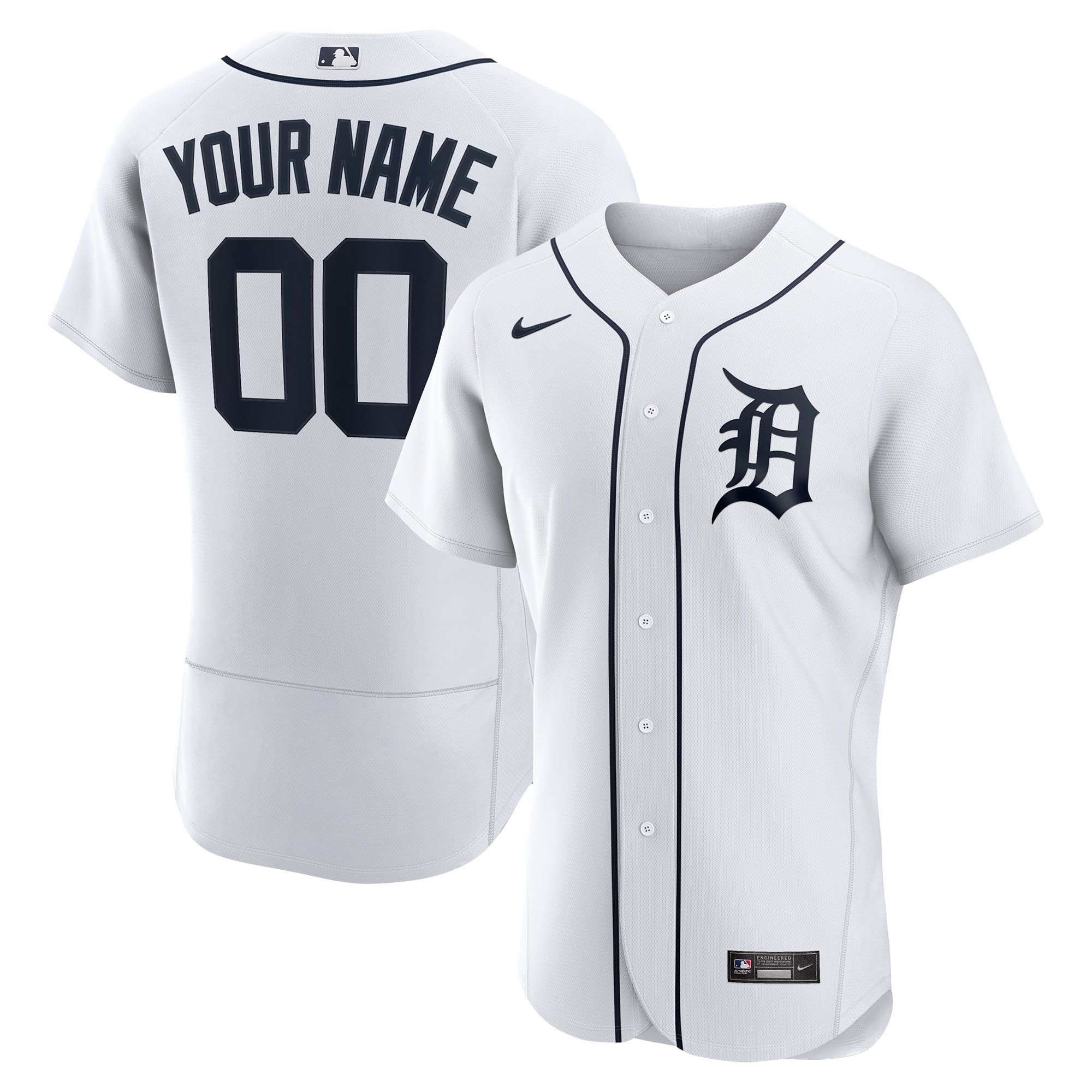 personalize Nike Tigers White Custom Jersey - Nike Tigers White Custom