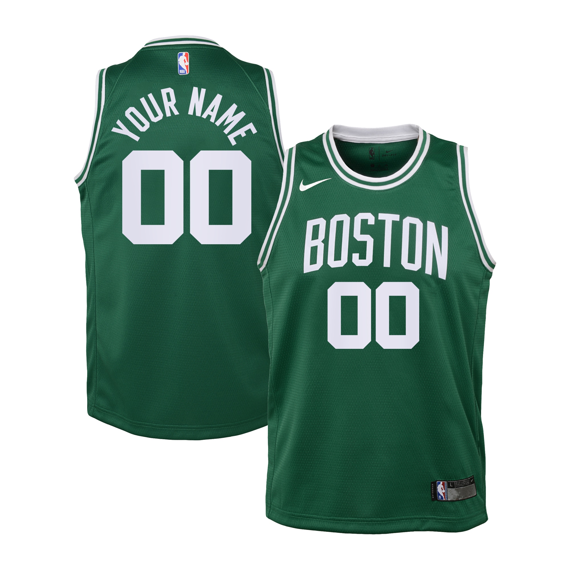 personalized edition Nike Celtics Green Custom Jersey - Nike Celtics