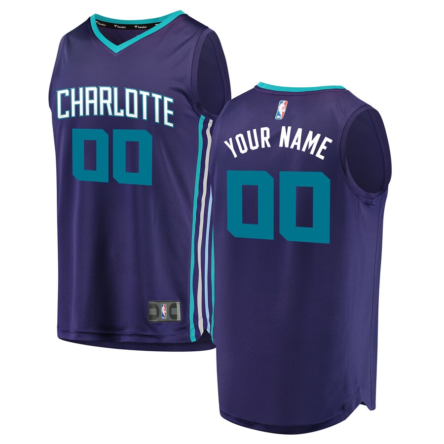 personalized Fanatics Hornets Purple Custom Jersey - Fanatics Hornets