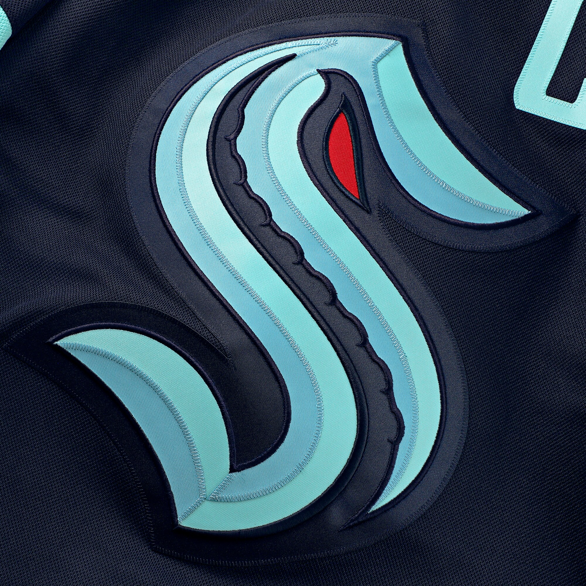 Alternative view of personalized Fanatics Kraken Navy Jersey - Fanatics Kraken Navy Jersey