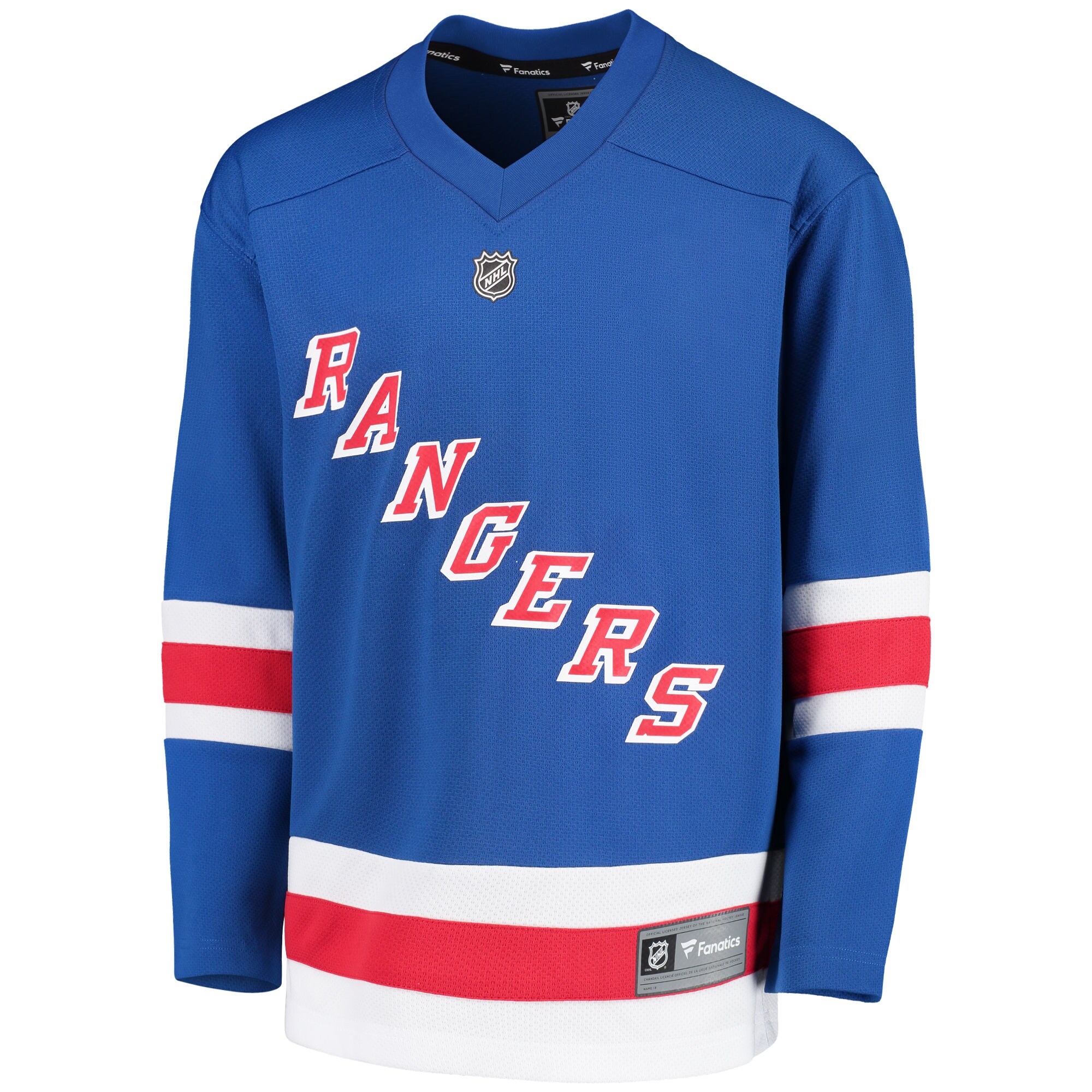 Alternative view of personalized Fanatics Rangers Blue Jersey - Fanatics Rangers Blue