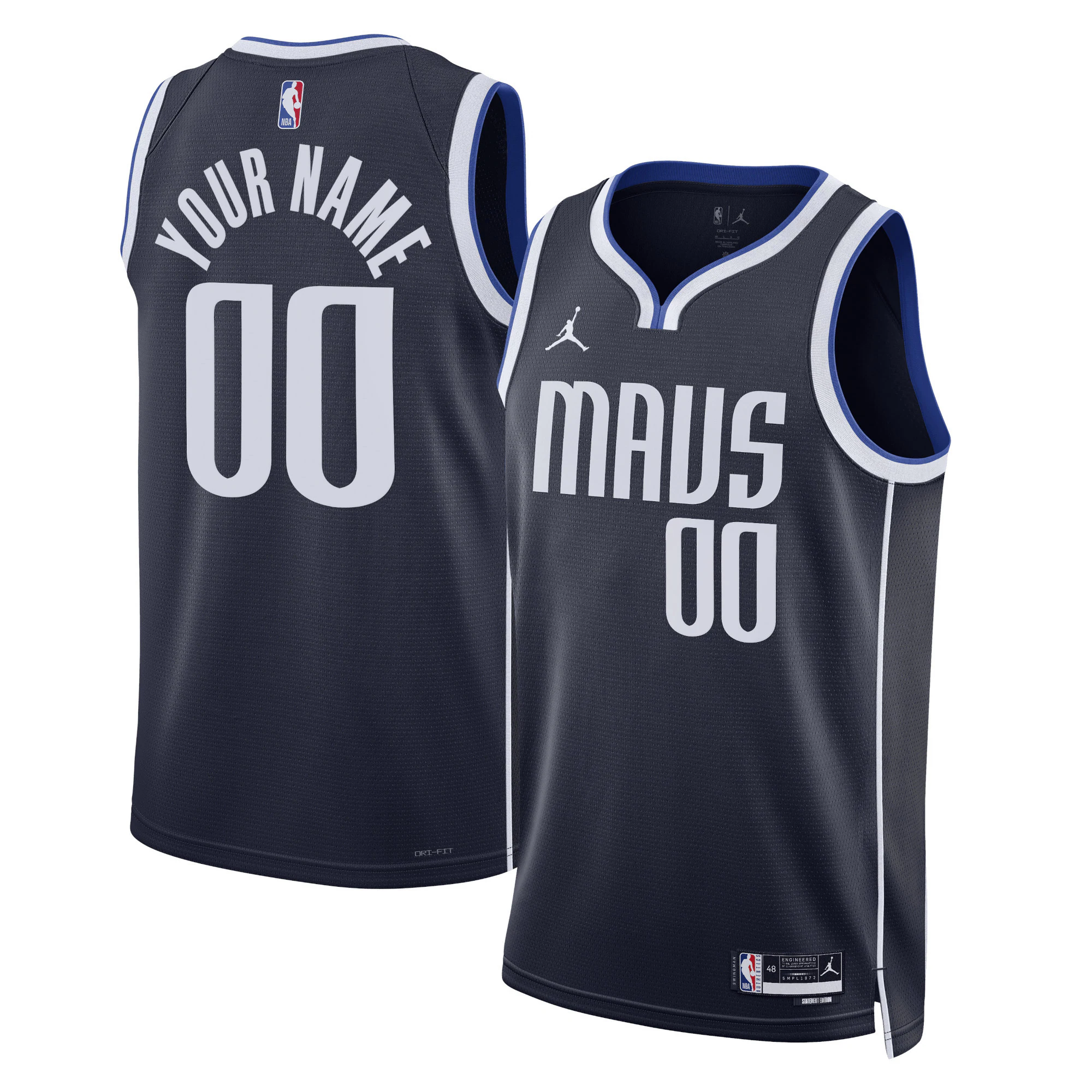 personalized Jordan Mavericks Navy Custom Jersey - Jordan Mavericks