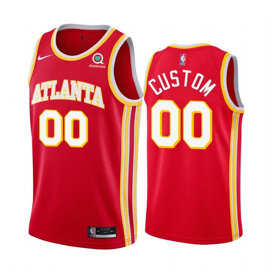 personalized Nike Atlanta Hawks Red Custom Jersey - Nike Atlanta Hawks