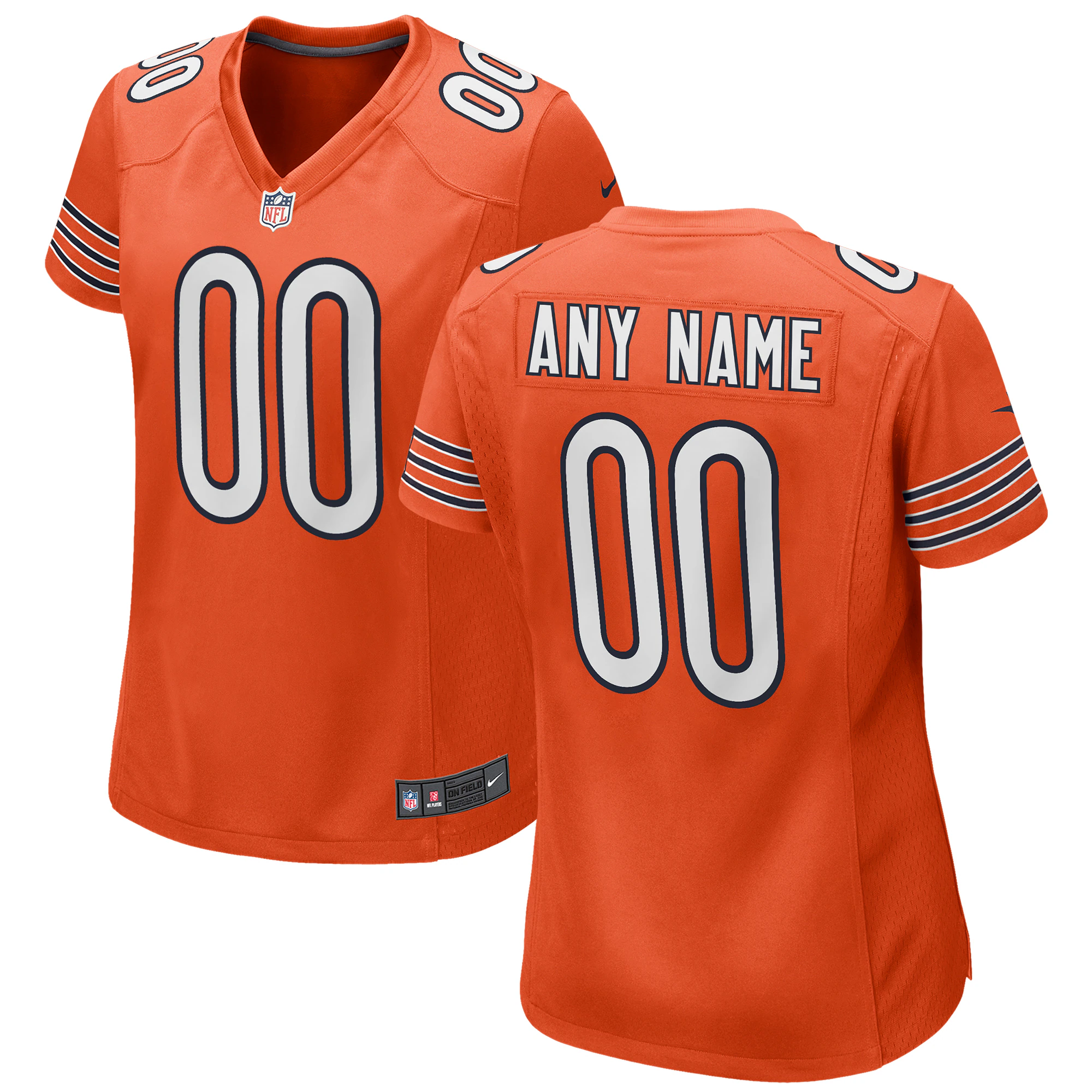 personalized Nike Bears Orange Custom Jersey - Nike Bears Orange 2