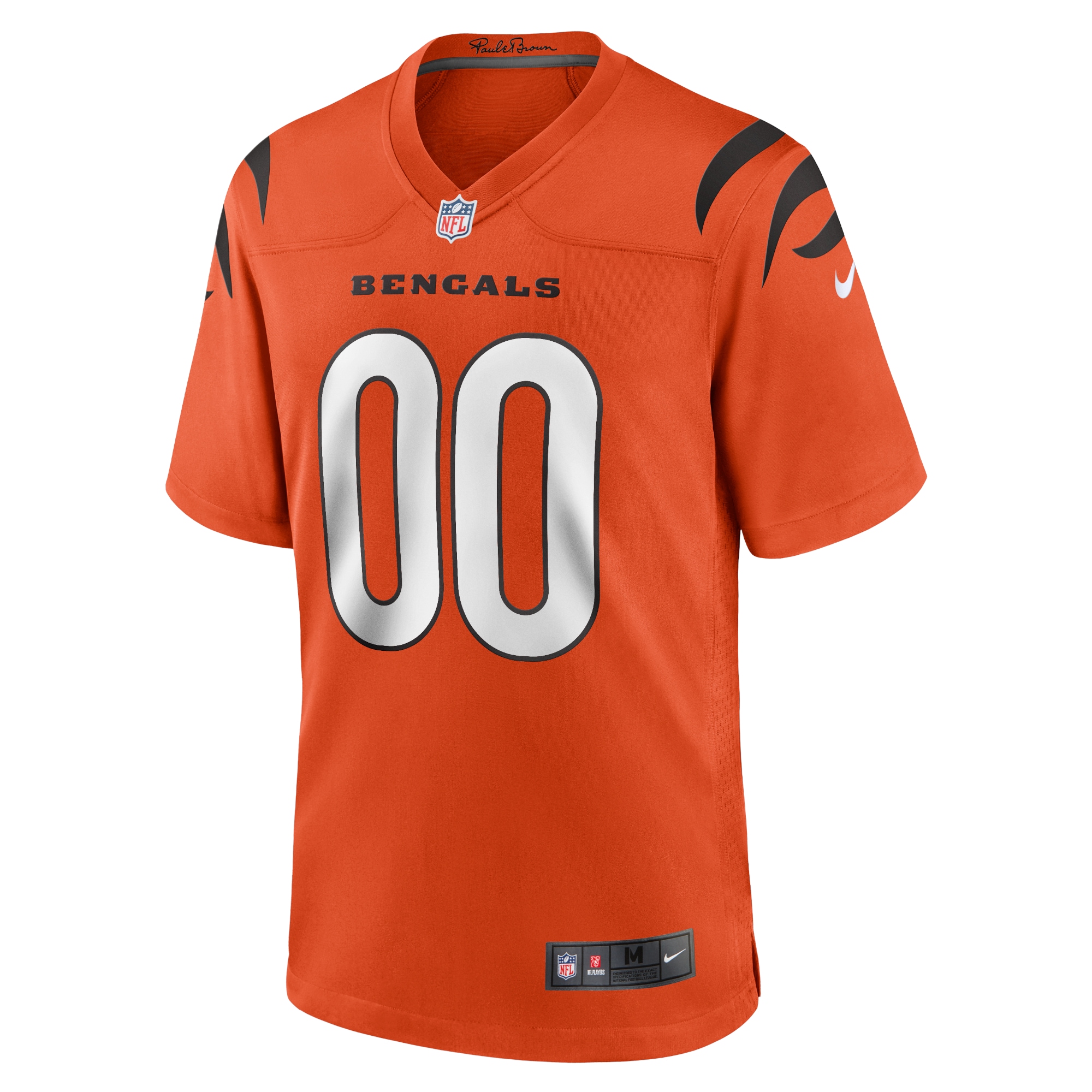 Alternative view of personalized Nike Bengals Orange Custom Jersey - Nike Bengals Orange