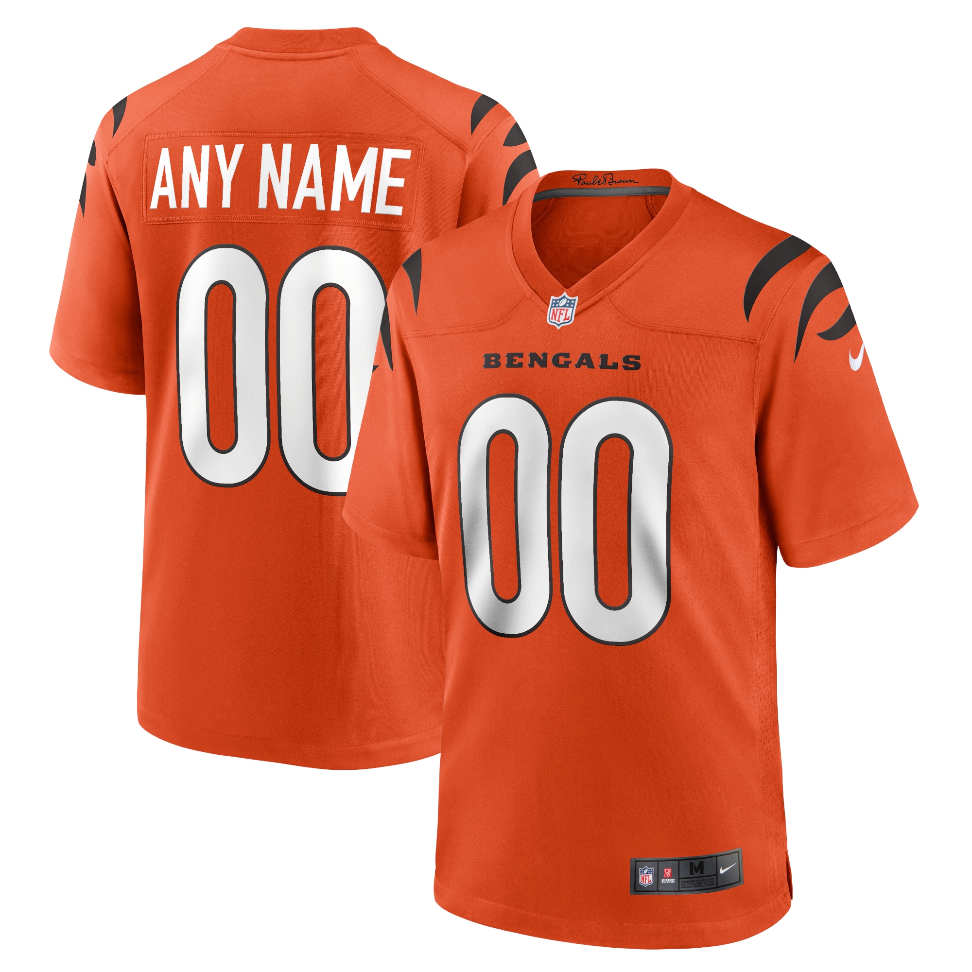 personalized Nike Bengals Orange Custom Jersey - Nike Bengals Orange