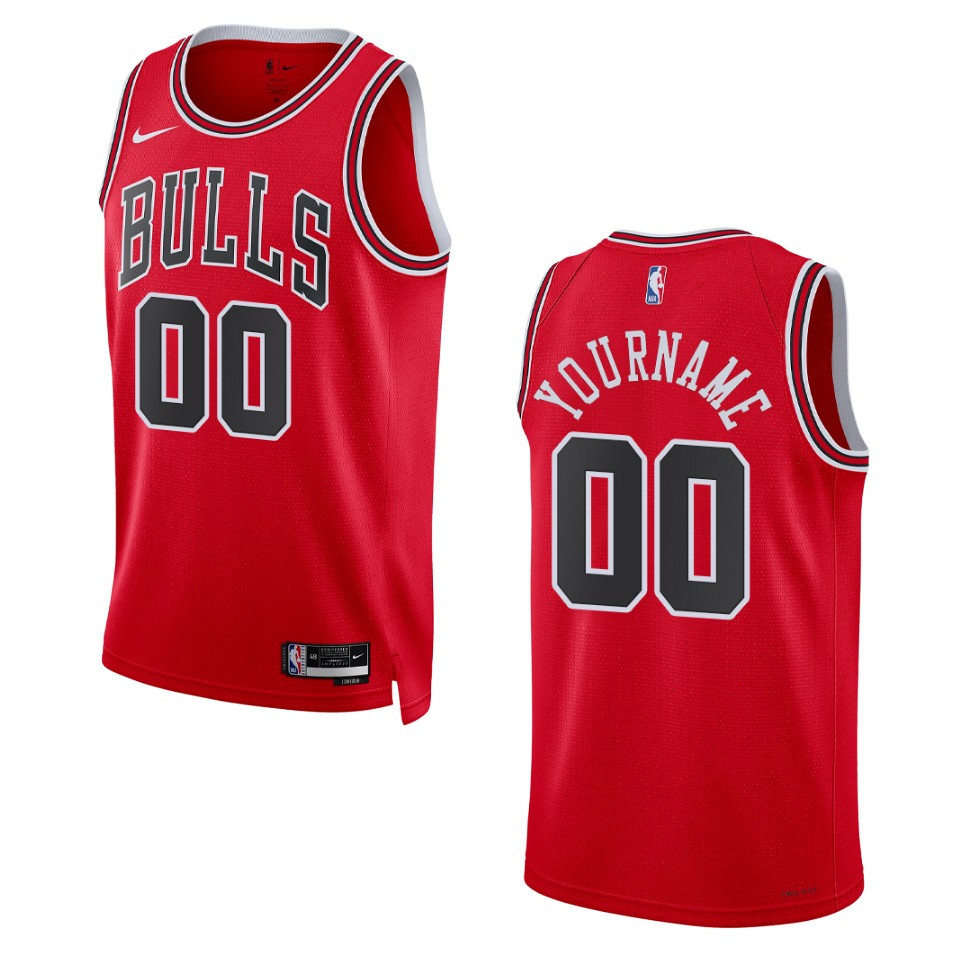 personalized Nike Bulls Red Custom Jersey - Nike Bulls Red Custom