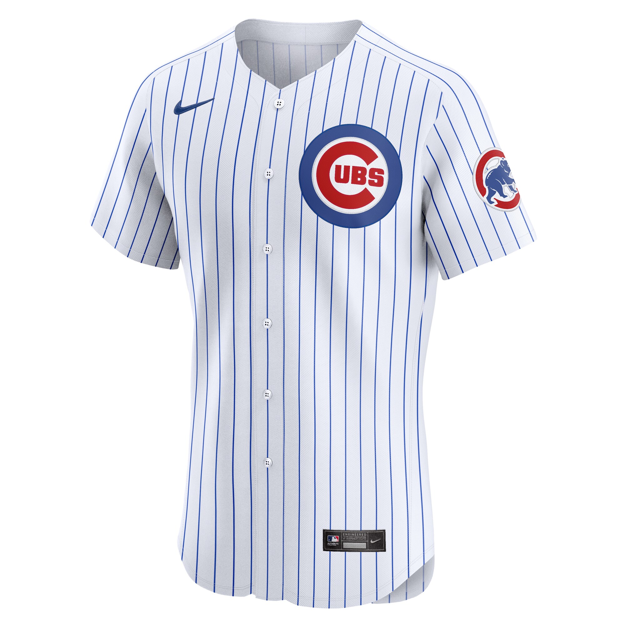 Alternative view of personalized Nike Cubs Pinstripe Jersey - Nike Cubs Pinstripe Jersey