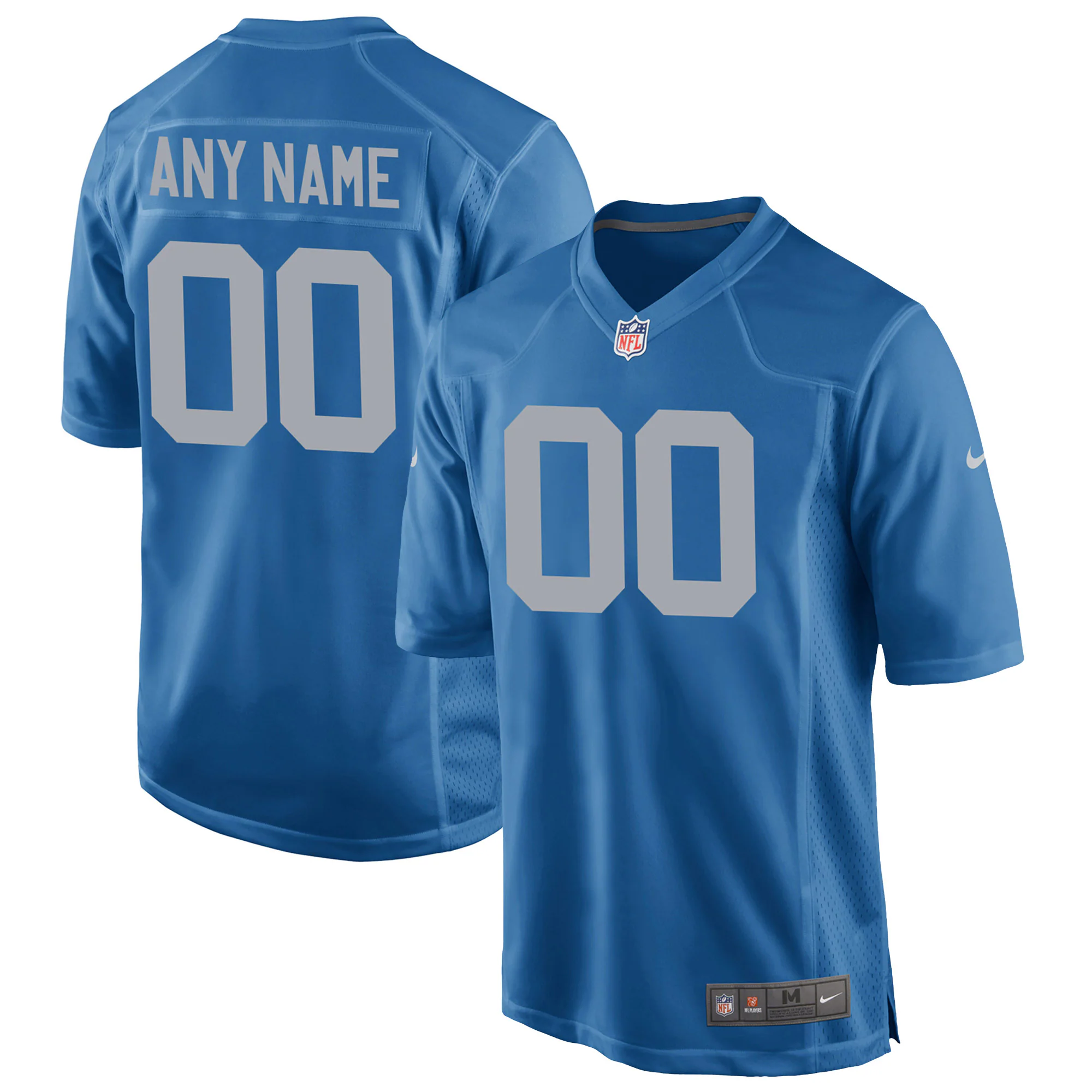 Alternative view of personalized Nike Lions Blue Custom Jersey - Nike Lions Blue Custom 2