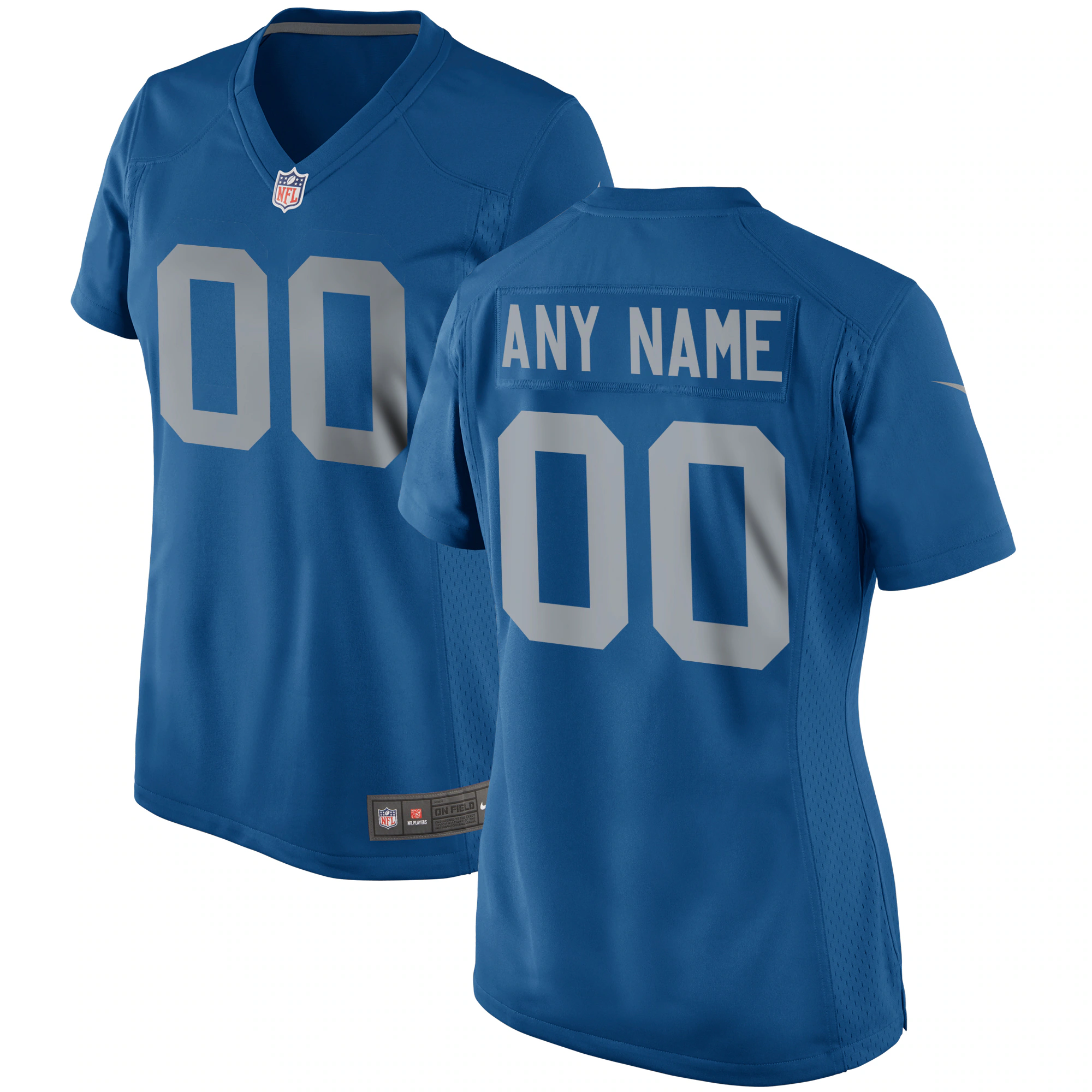 Alternative view of personalized Nike Lions Blue Custom Jersey - Nike Lions Blue Custom