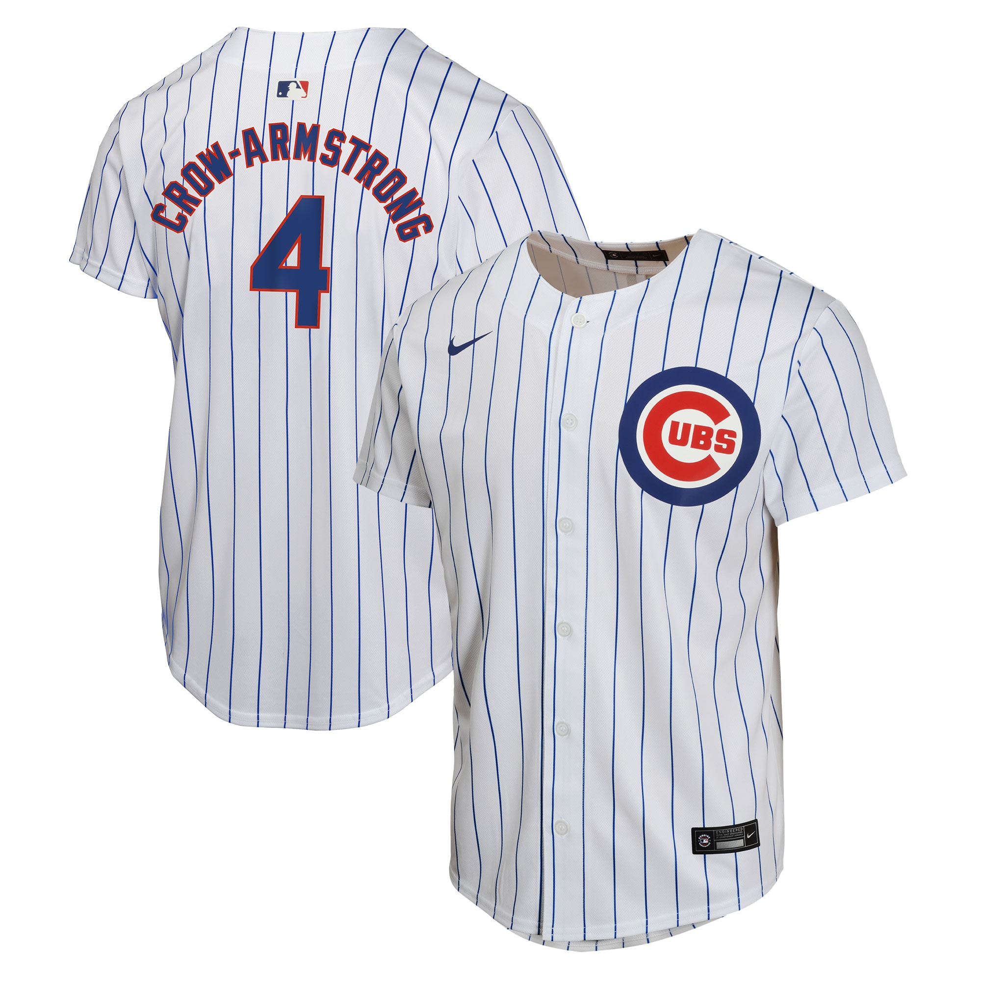 Pete Crow-Armstrong Chicago Cubs Youth Home Game Player Jersey - White