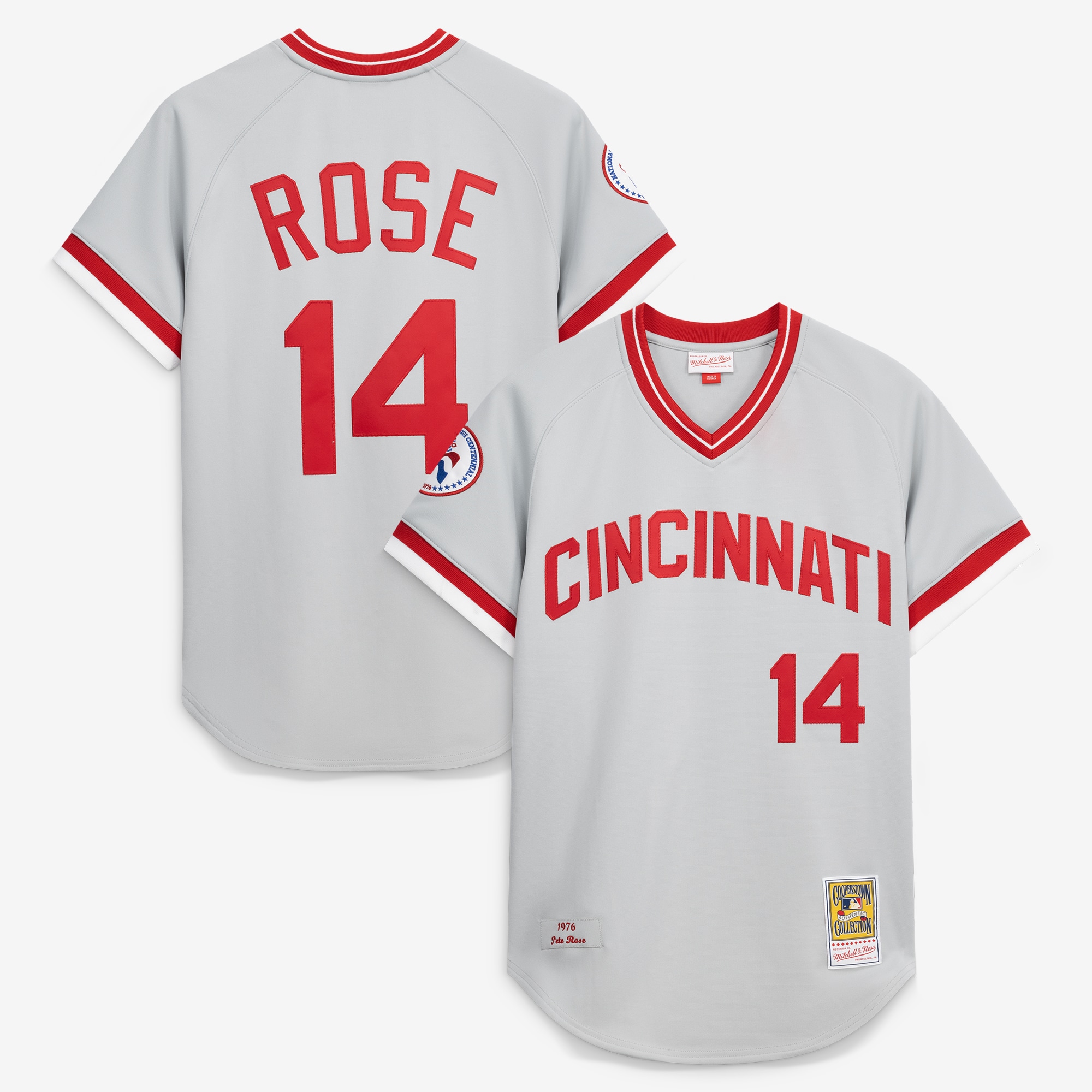 Pete Rose Cincinnati Reds 1976 Jersey - Gray