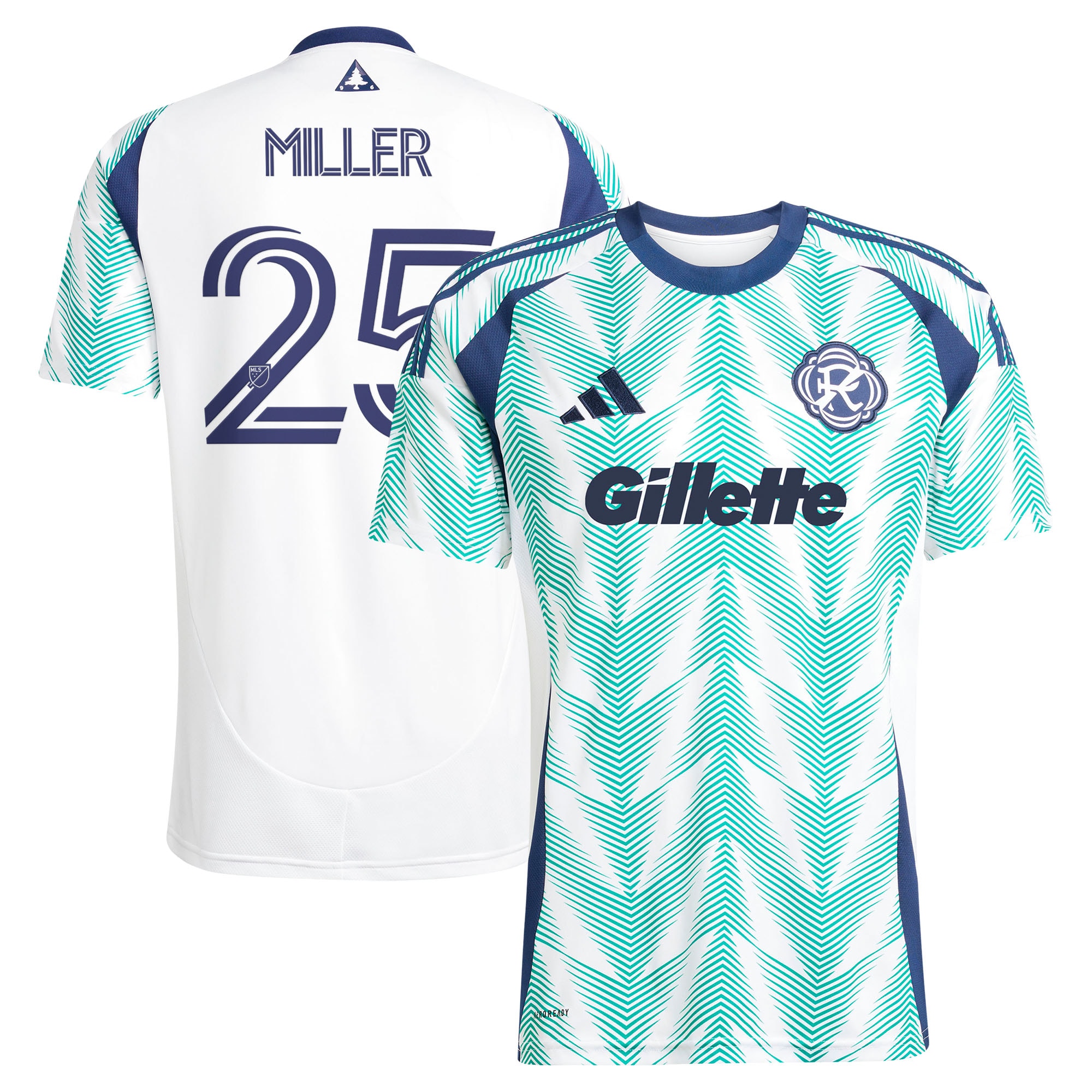 Peyton Miller New England Revolution 2025 Eastern White Pine X Flag of New England Jersey - White