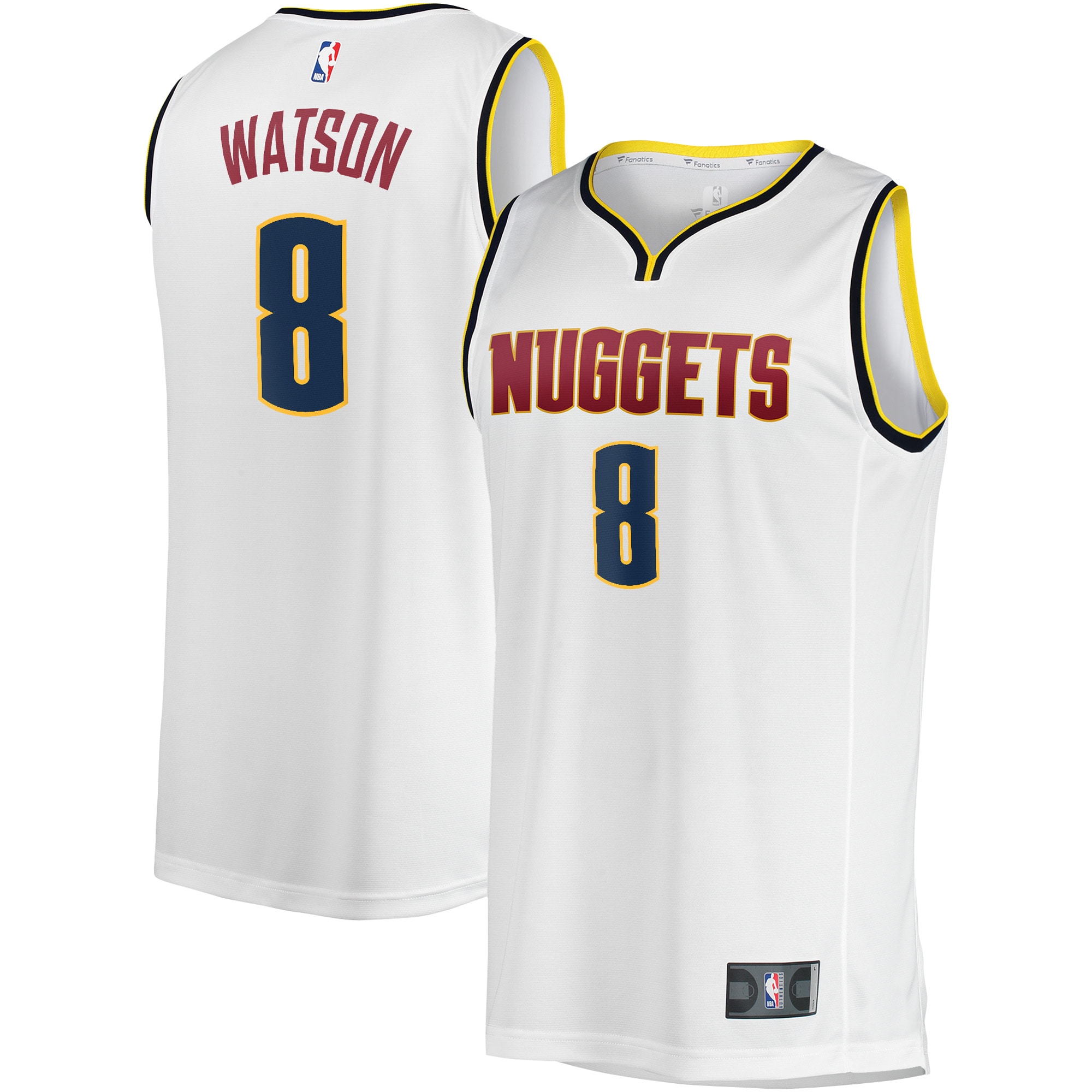 Peyton Watson Denver Nuggets Fanatics Fast Break Player Jersey - Association Edition - White