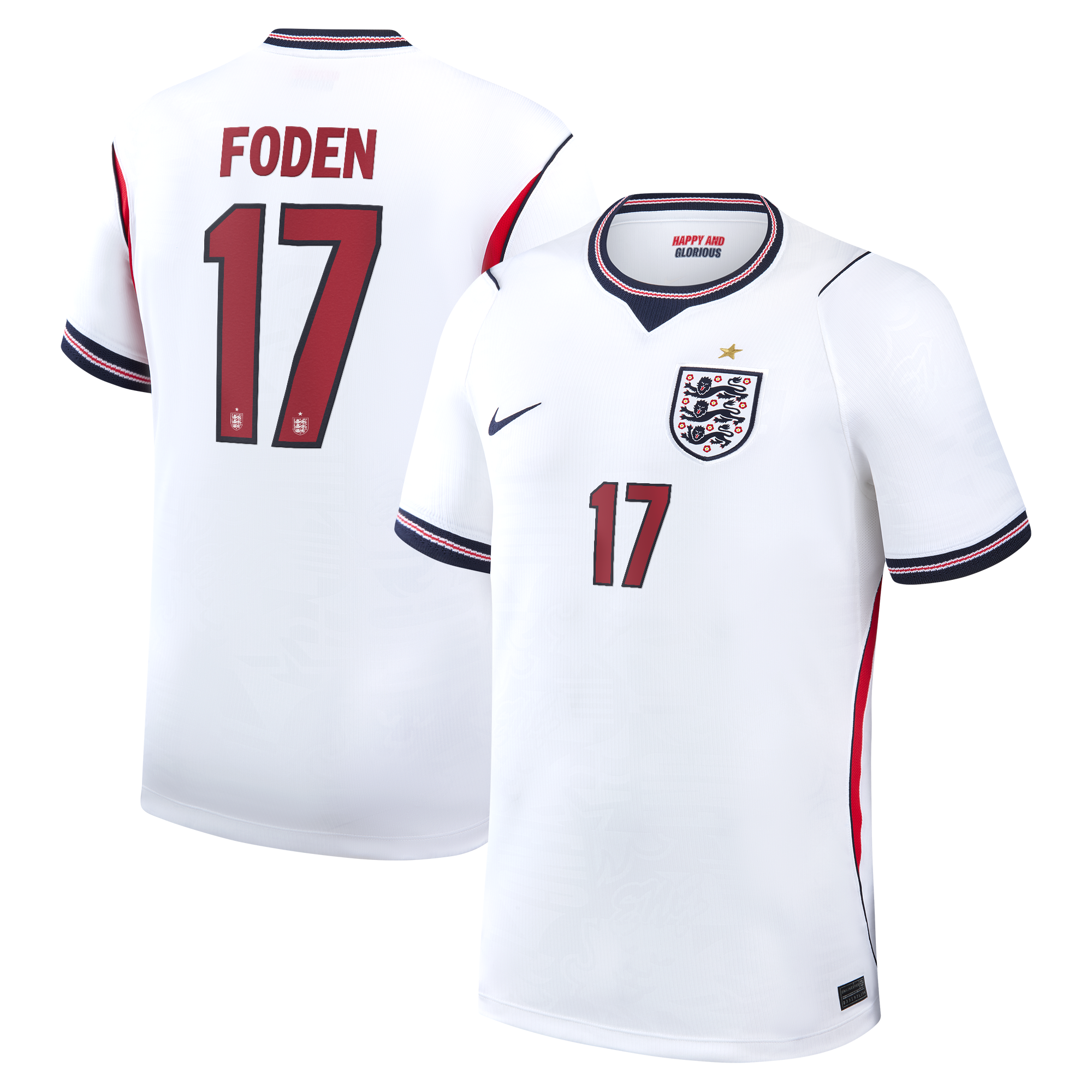 Phil Foden England National Team 2026 Home Stadium Jersey