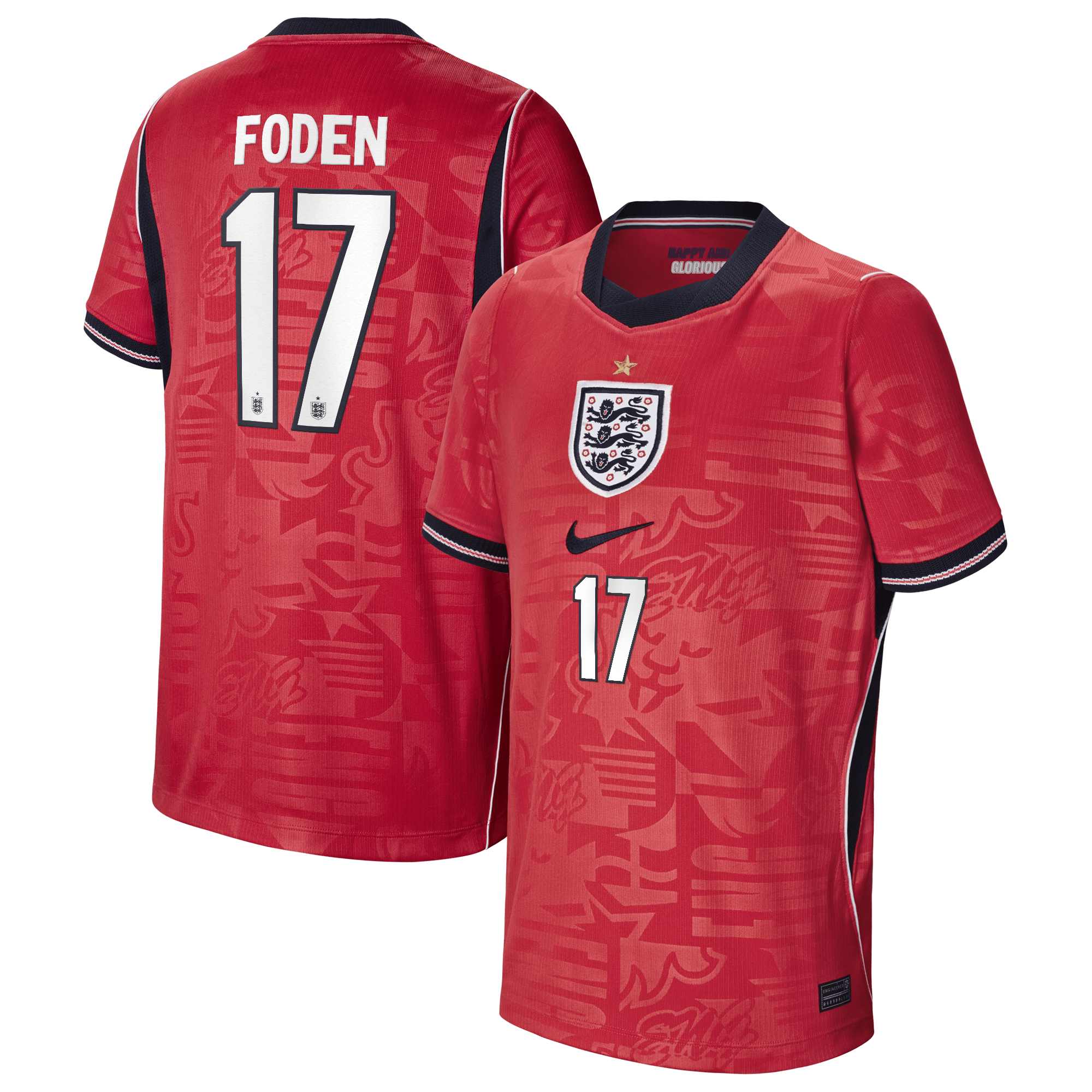 Phil Foden England National Team Youth 2026 Away Stadium Jersey