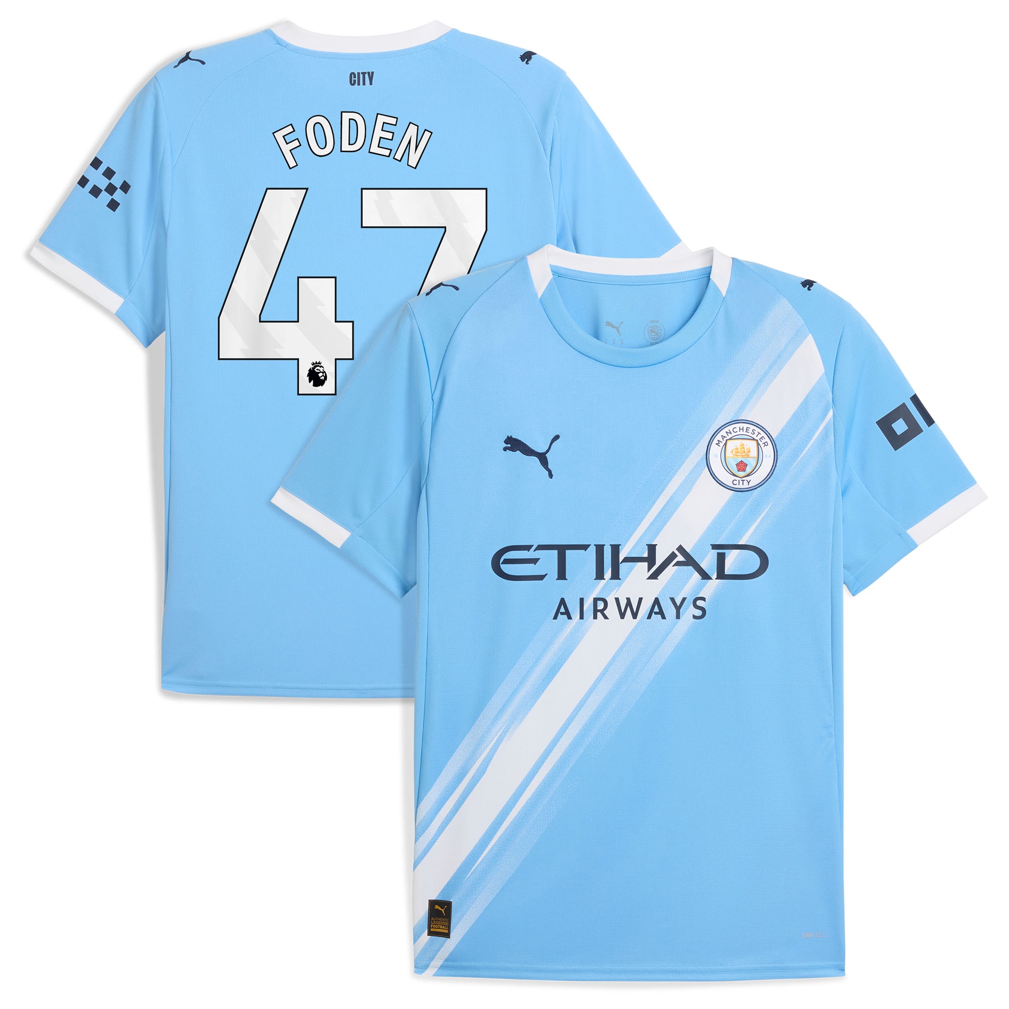 Phil Foden Manchester City Puma 2025/26 Home Player Jersey - Sky Blue