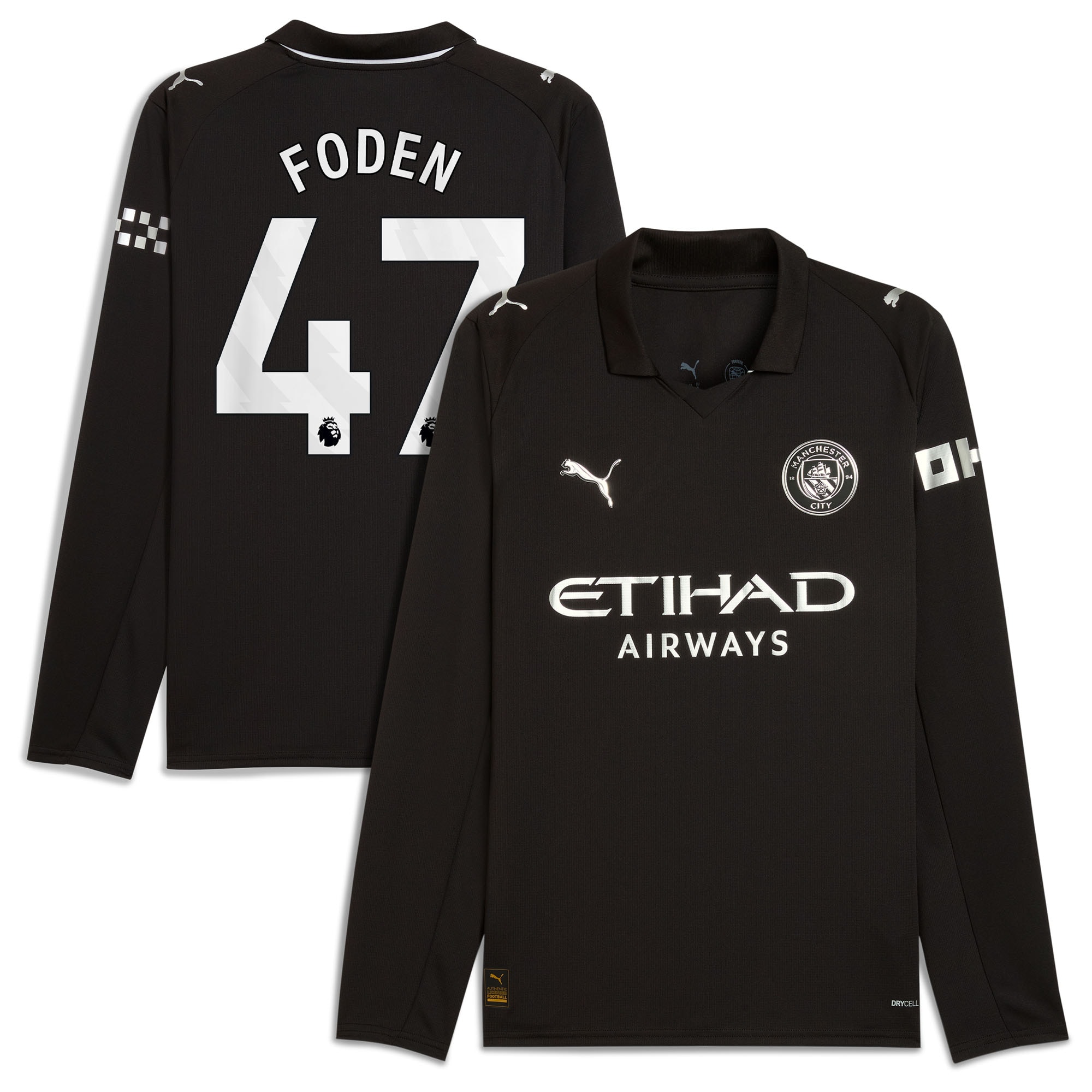 Phil Foden Manchester City Puma Away 2025/26 Long Sleeve Player Jersey