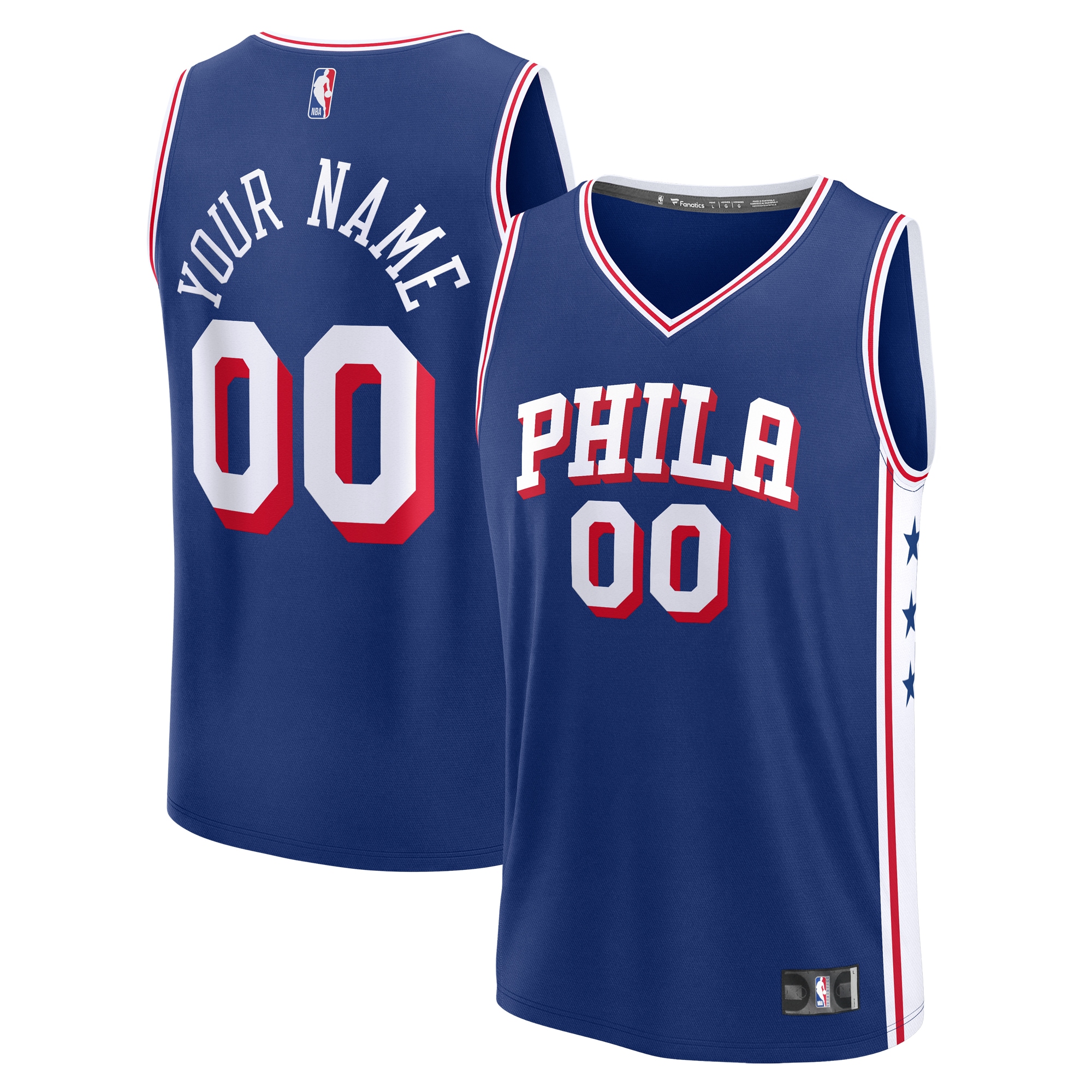 Philadelphia 76ers Fanatics Fast Break Custom Jersey - Icon Edition