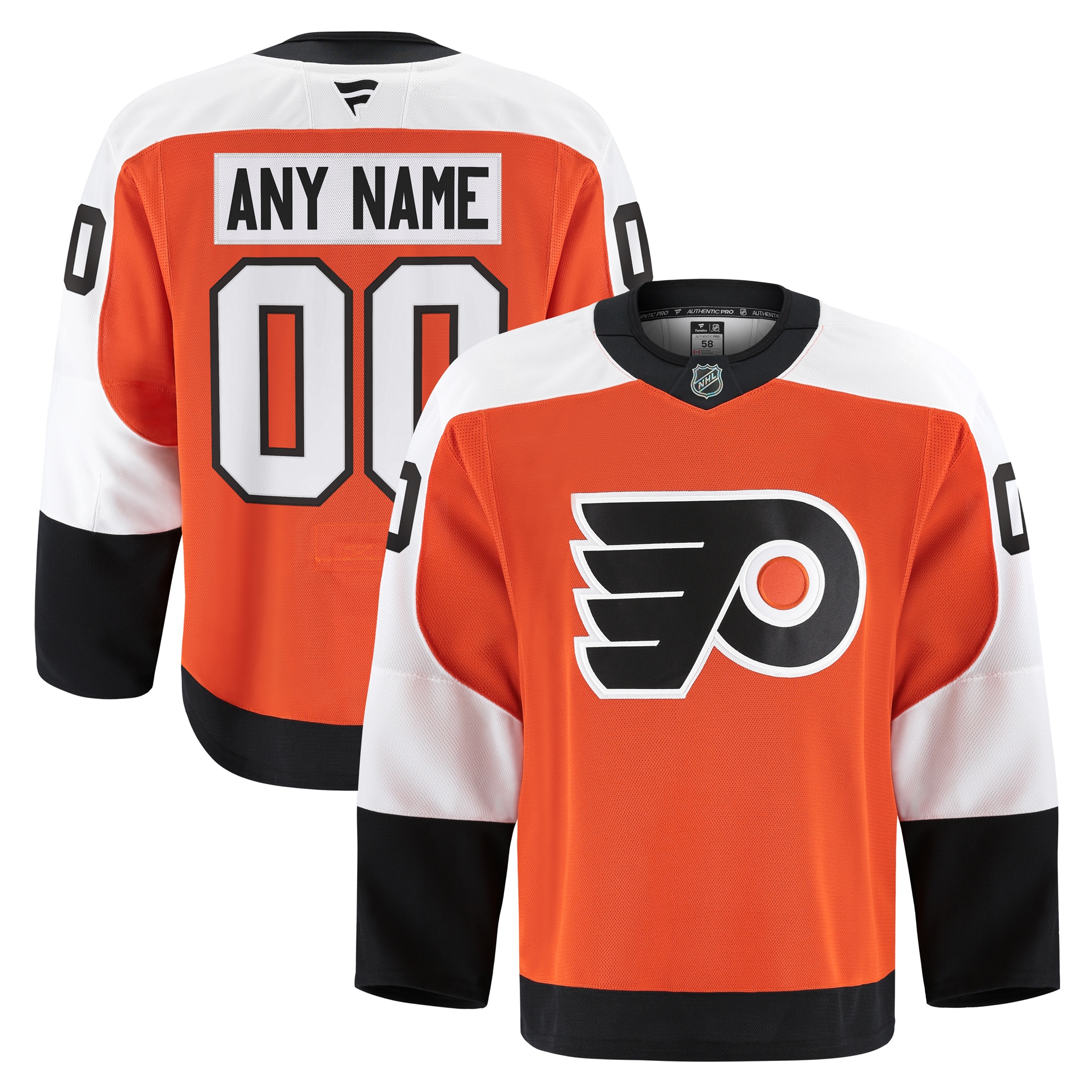 Philadelphia Flyers Fanatics Home Pro Custom Jersey - Orange