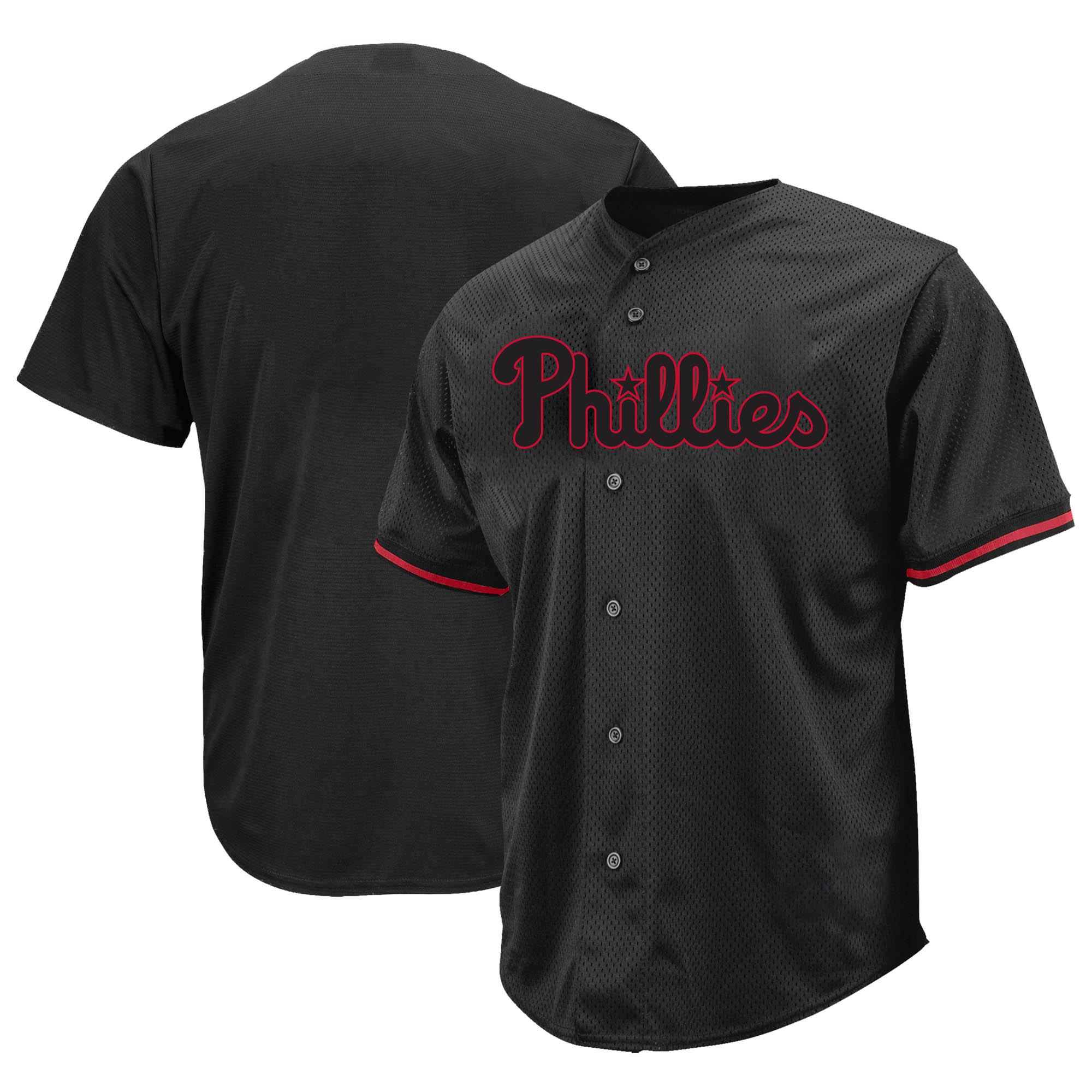 Philadelphia Phillies Profile Big & Tall Pop Fashion Jersey - Black